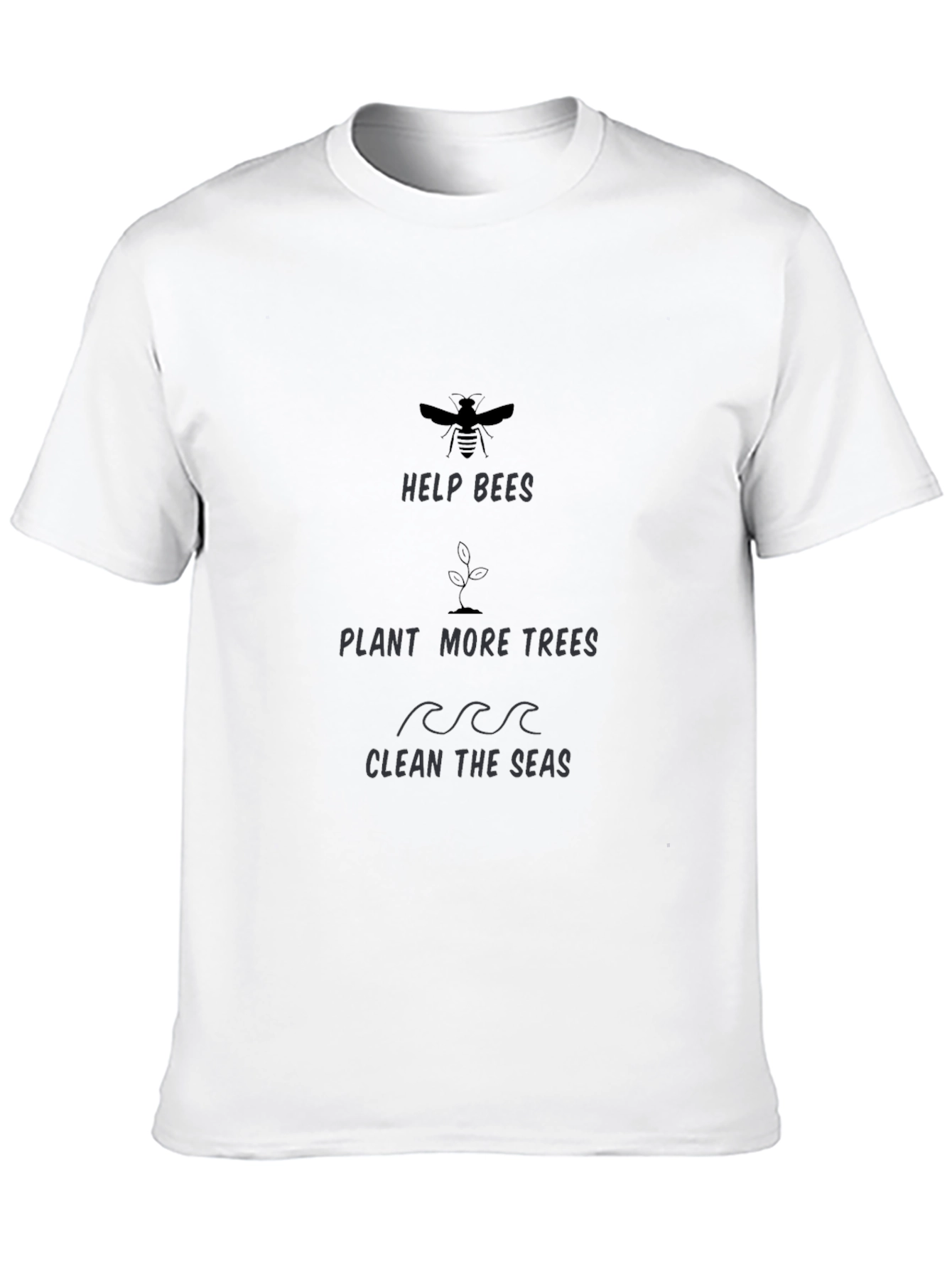 Black Eco-Friendly Graphic Tee - Save the Planet view 10