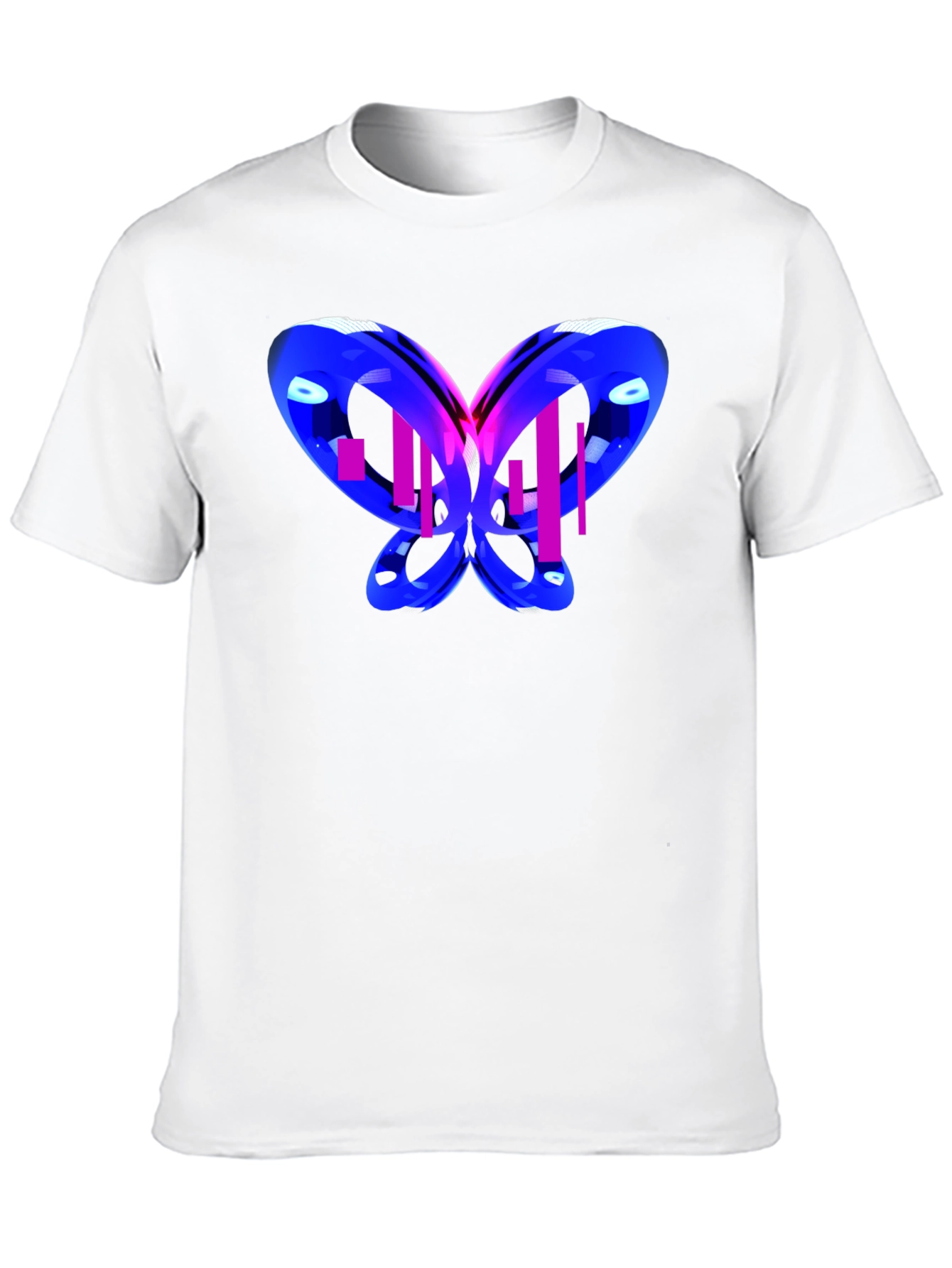 Black Abstract Butterfly Graphic T-Shirt view 10