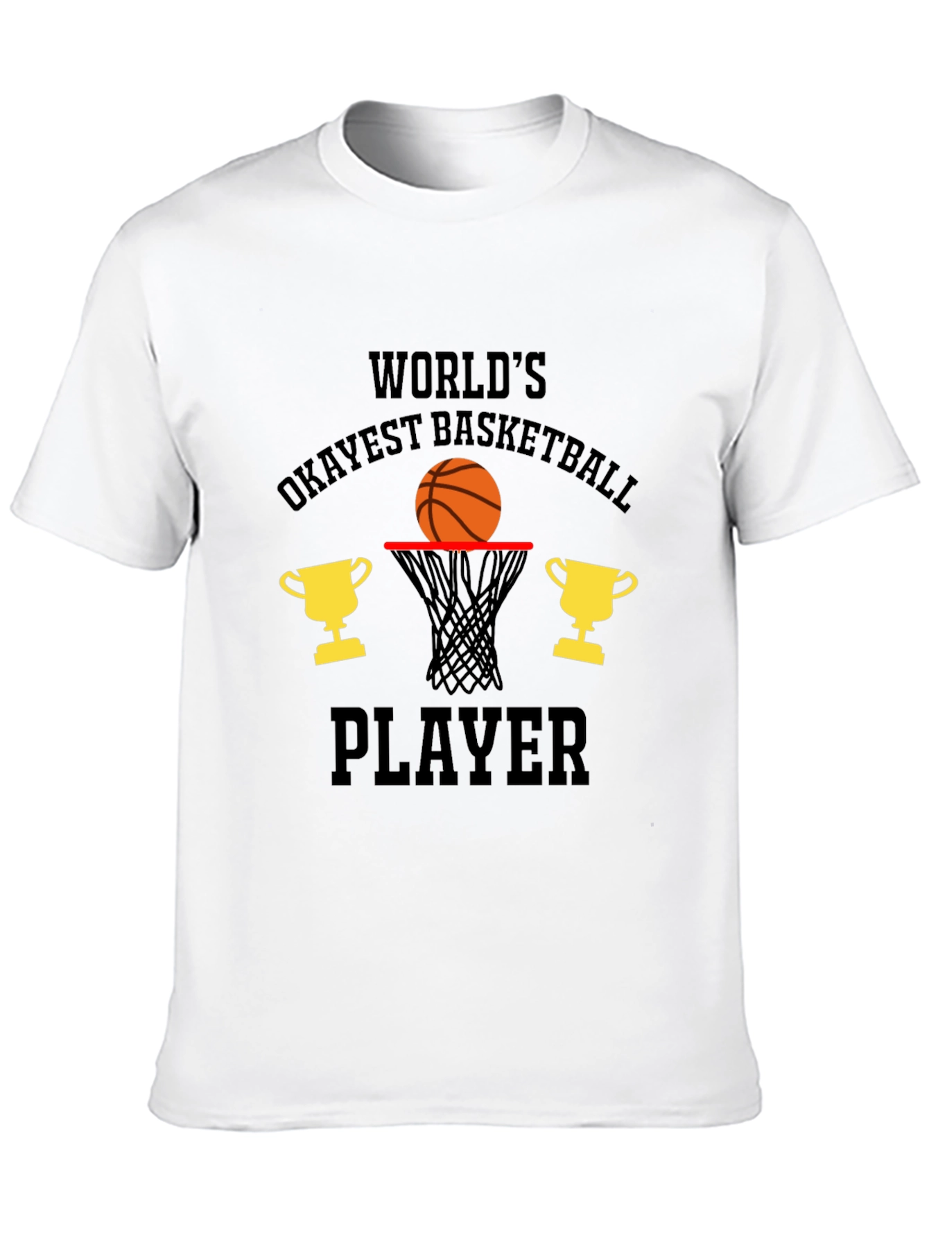 Black Okayest Basketball Player T-Shirt view 10