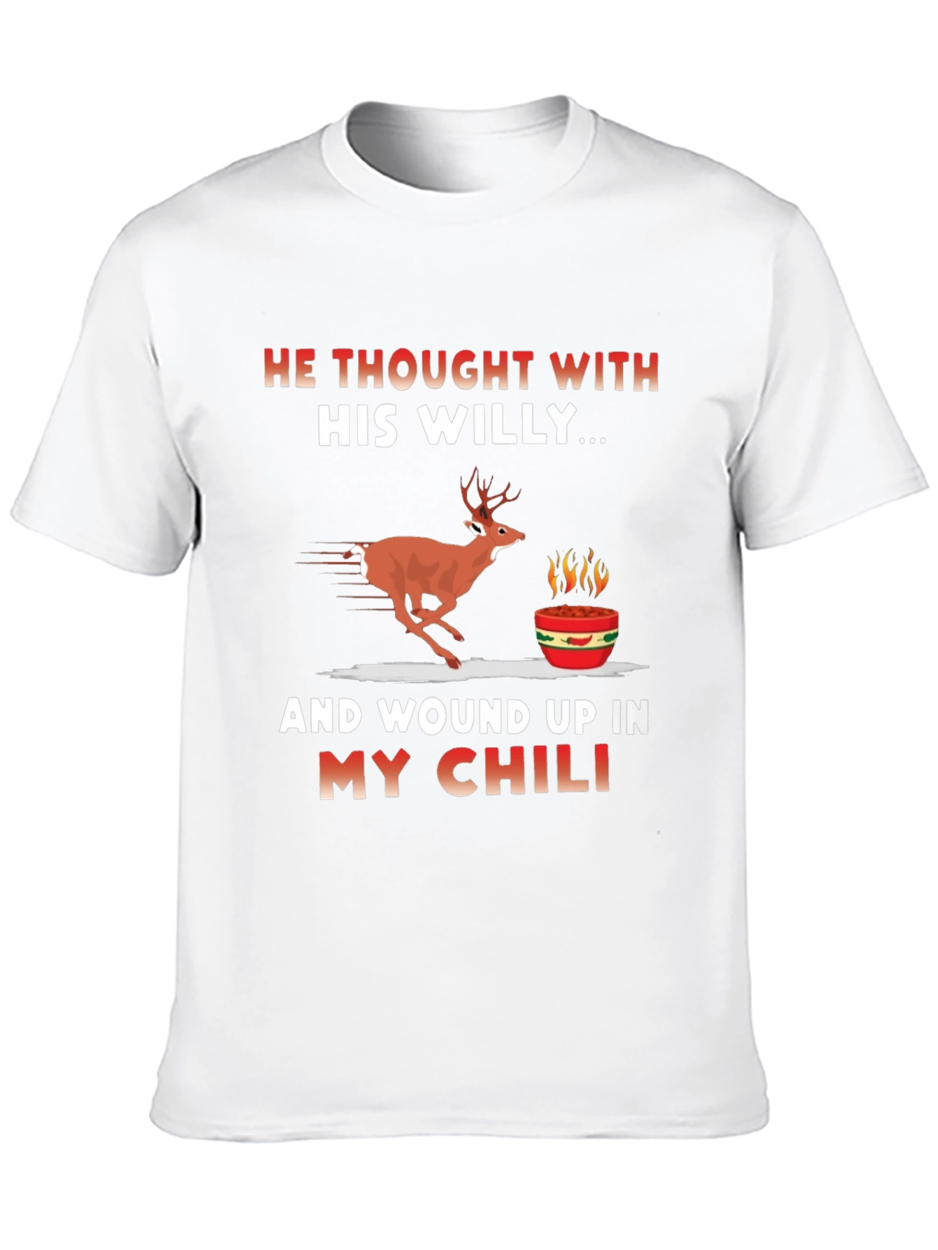 Black Humorous Deer Chili Graphic Tee view 10