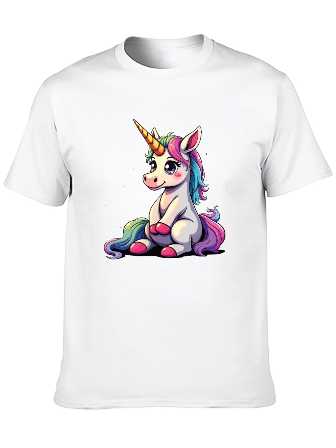 Black Unicorn Graphic Tee - Cute Cartoon Animal Print view 10