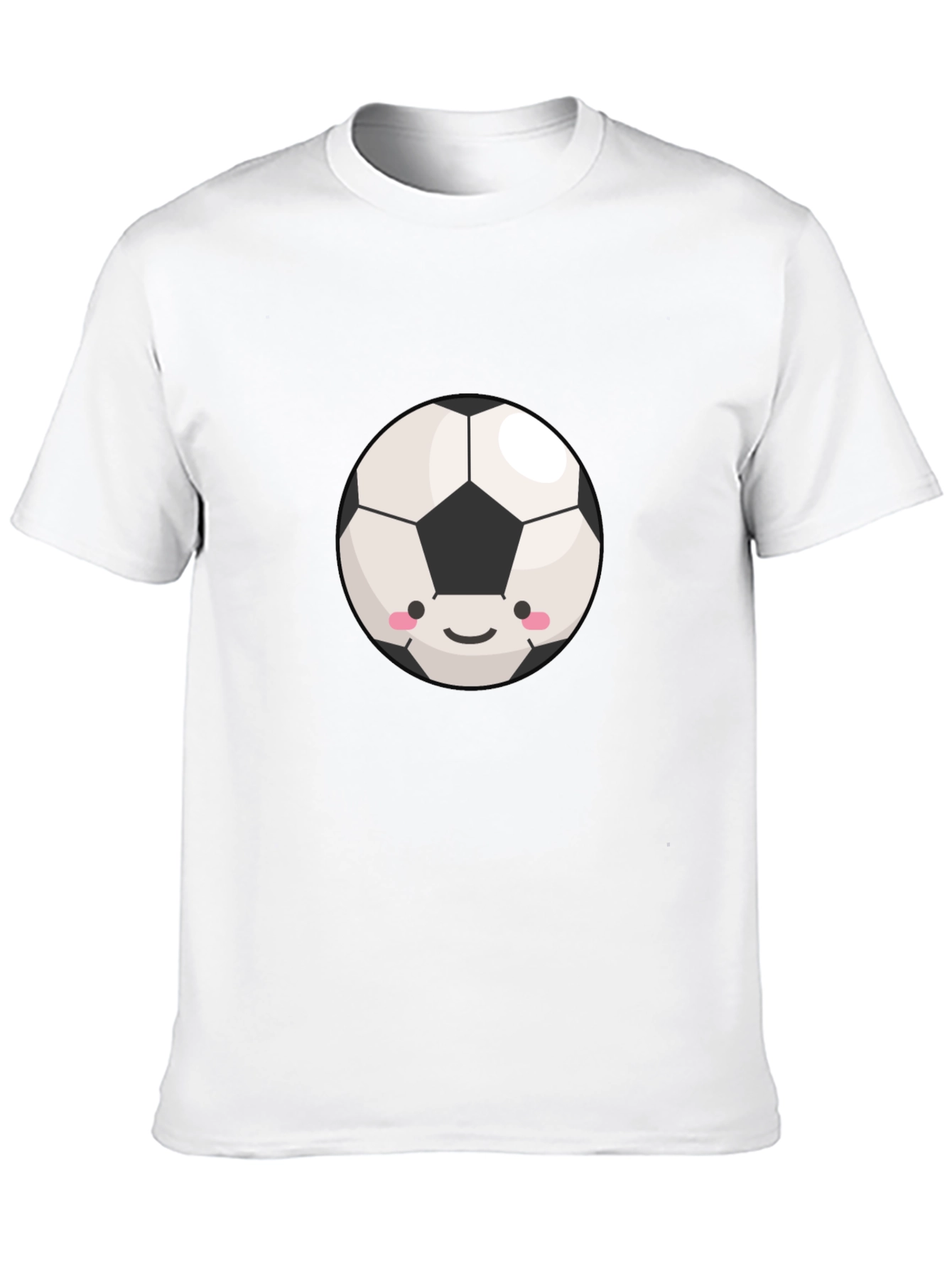 Black Cute Soccer Ball Graphic T-Shirt view 10