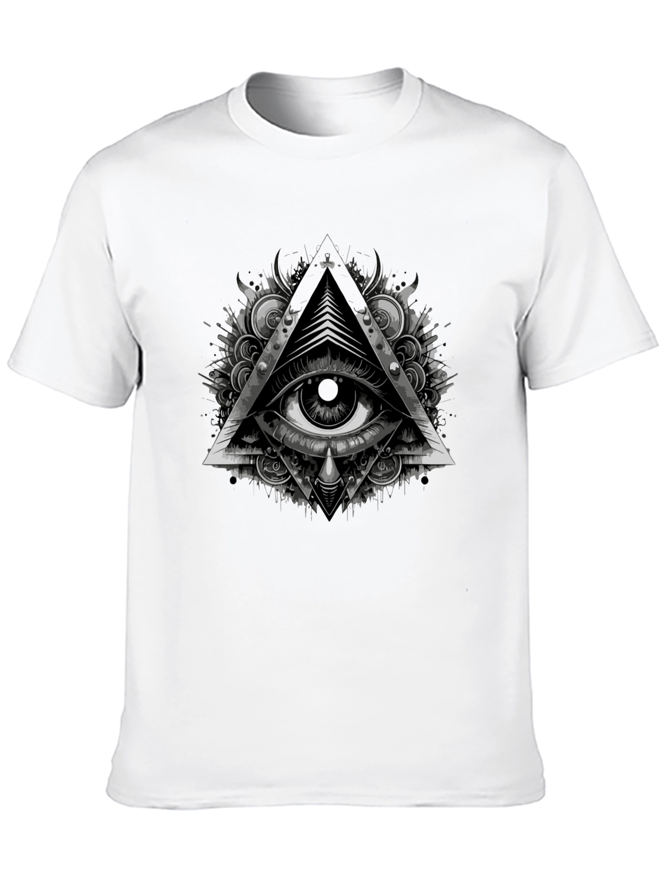 Black All Seeing Eye Graphic Tee view 10