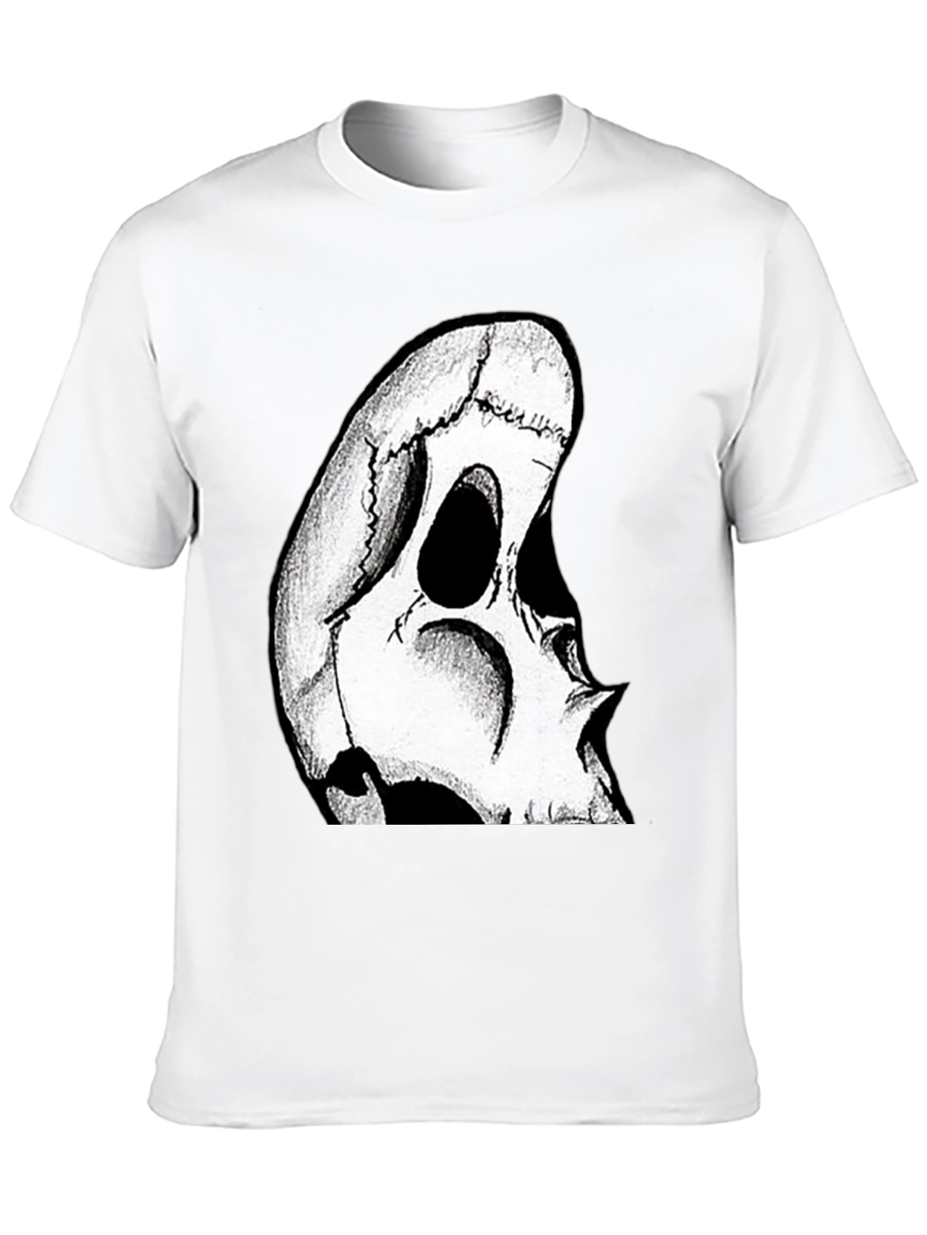 Black Skull Graphic Tee - Men's Black T-Shirt view 10