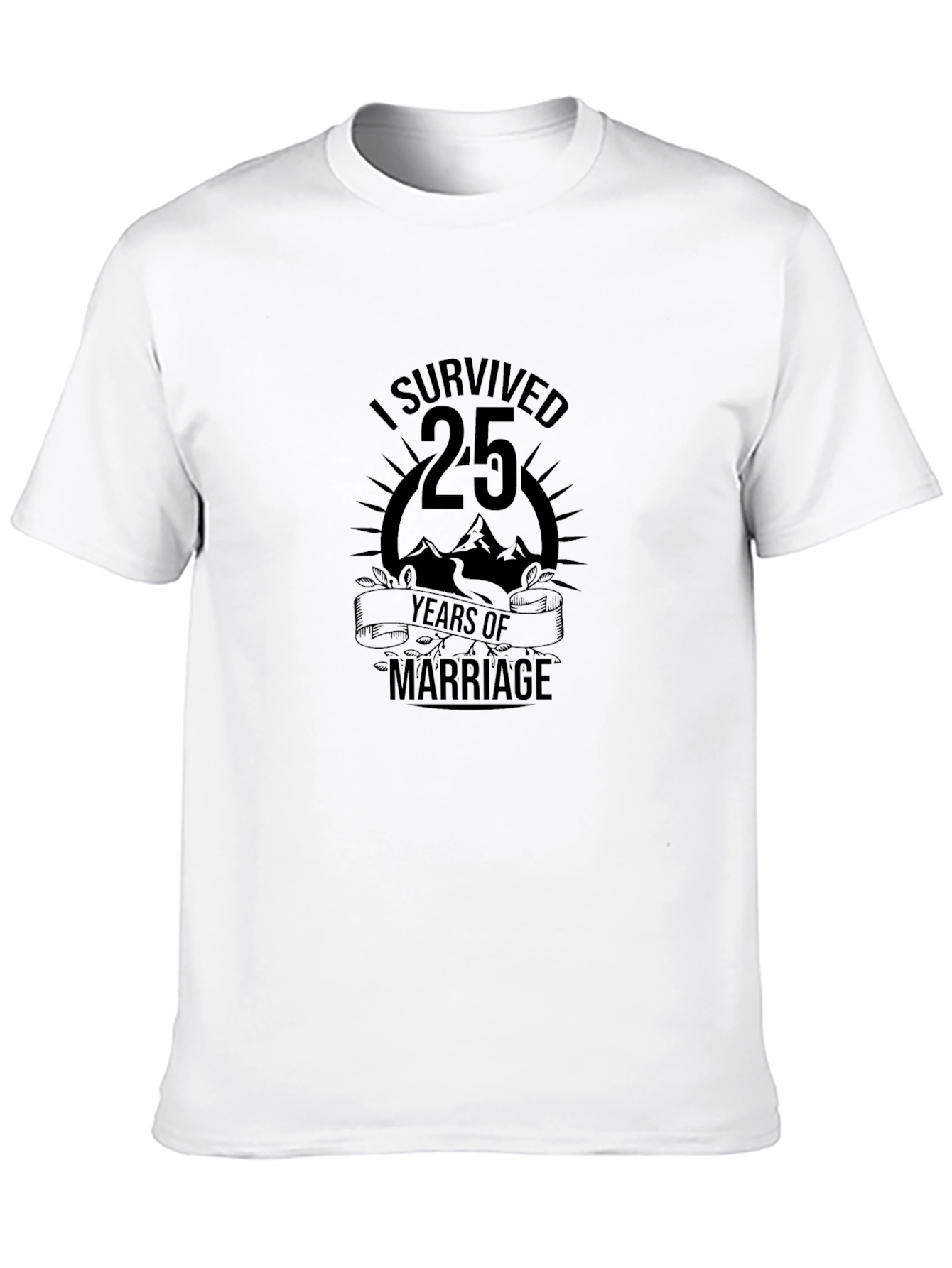 I Survived 25 Years of Marriage Anniversary T-Shirt - 10