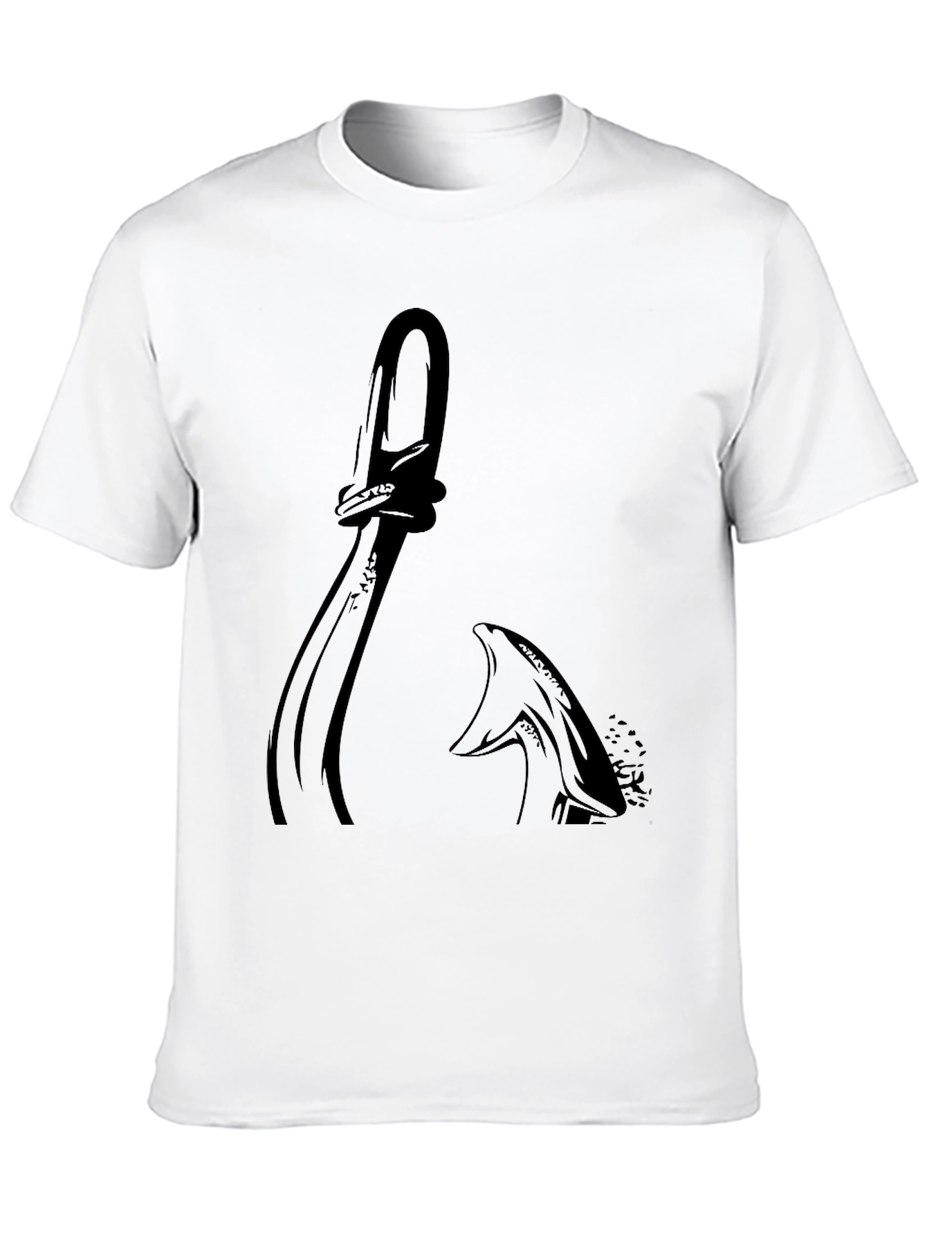 Black Stylized Cleaver Graphic T-Shirt view 10