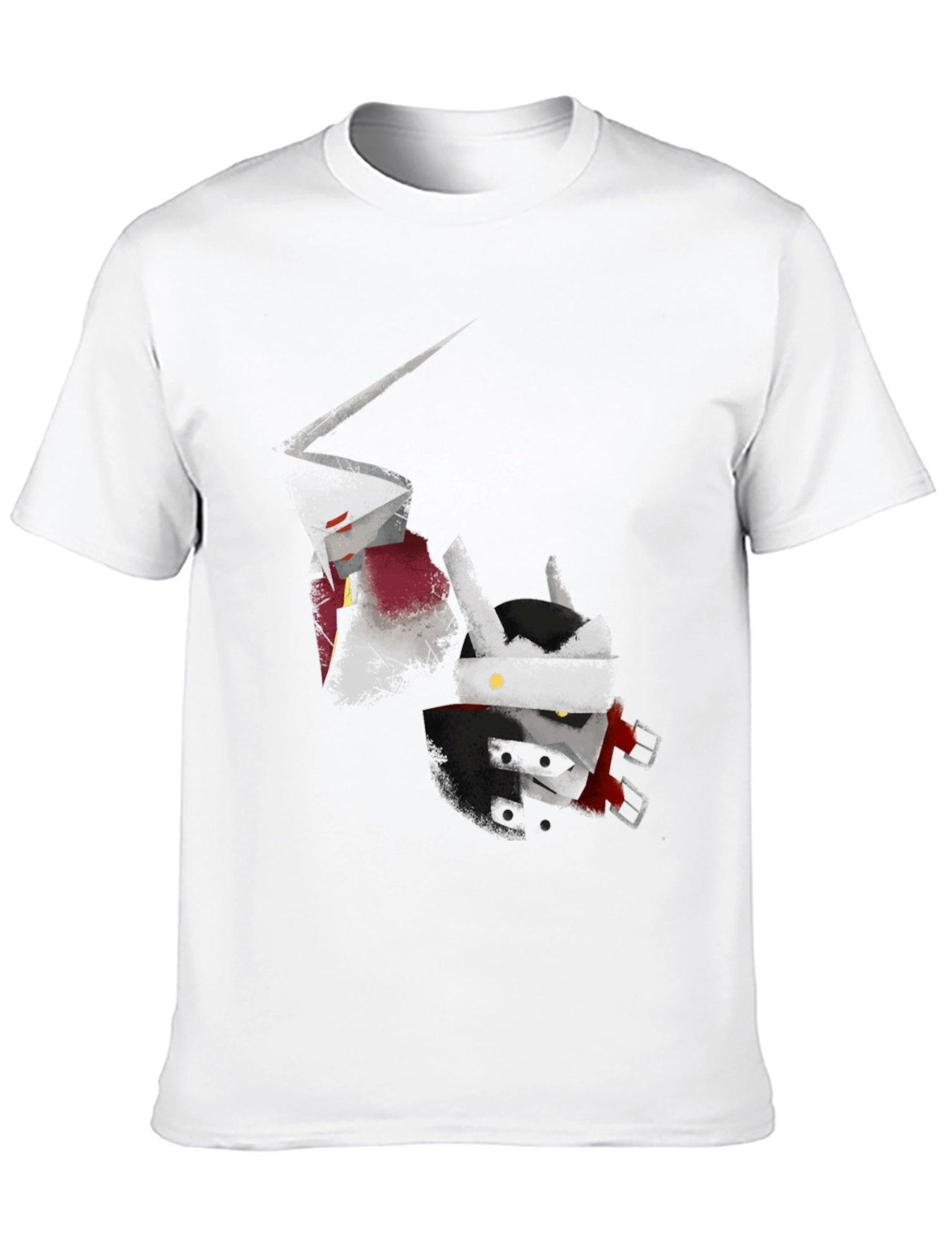Black Abstract Robot Graphic T-Shirt view 10