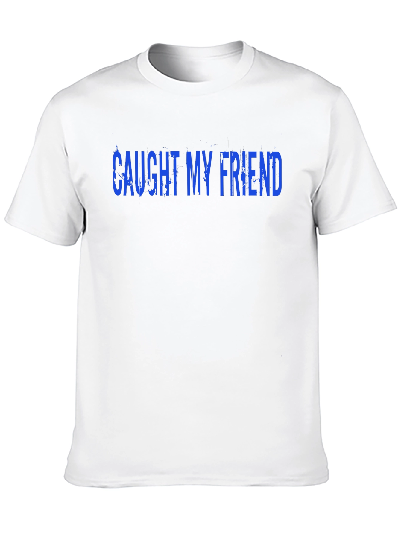 Black Caught My Friend Graphic Tee - Black Cotton T-Shirt view 10
