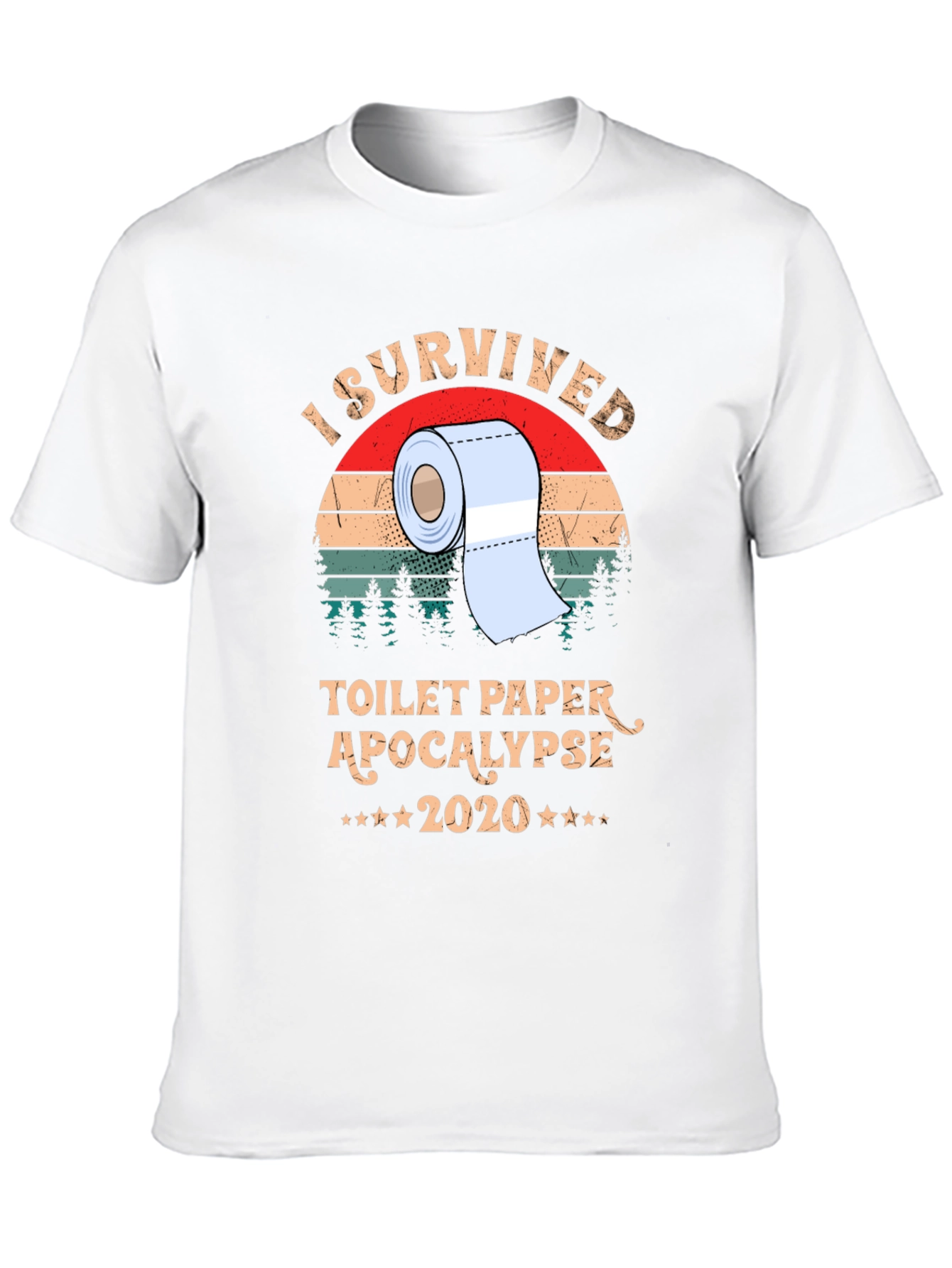 Black I Survived Toilet Paper Apocalypse 2020 T-Shirt view 10