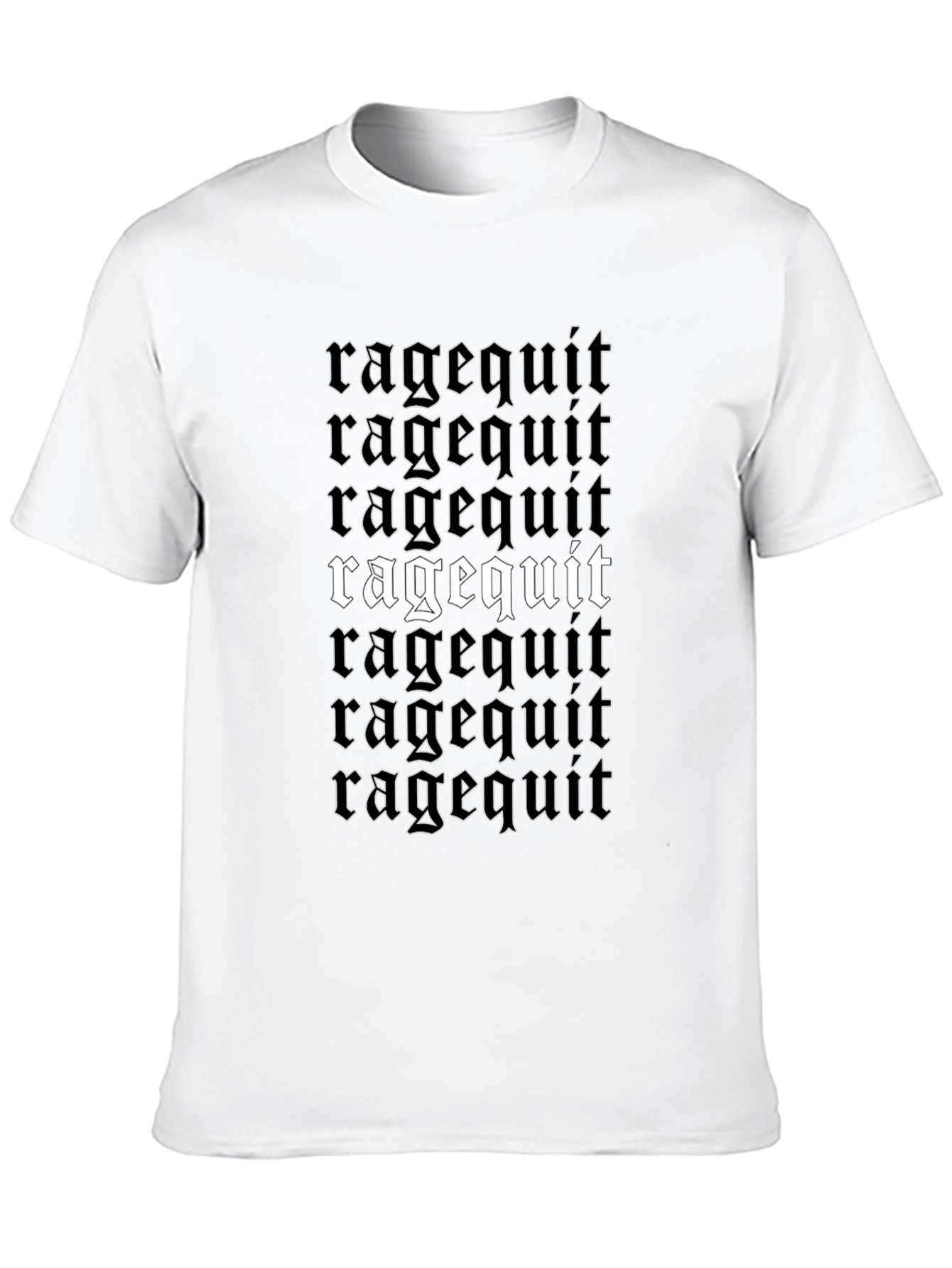 Ragequit Graphic Tee - Black T-Shirt with Bold Text Design - 10