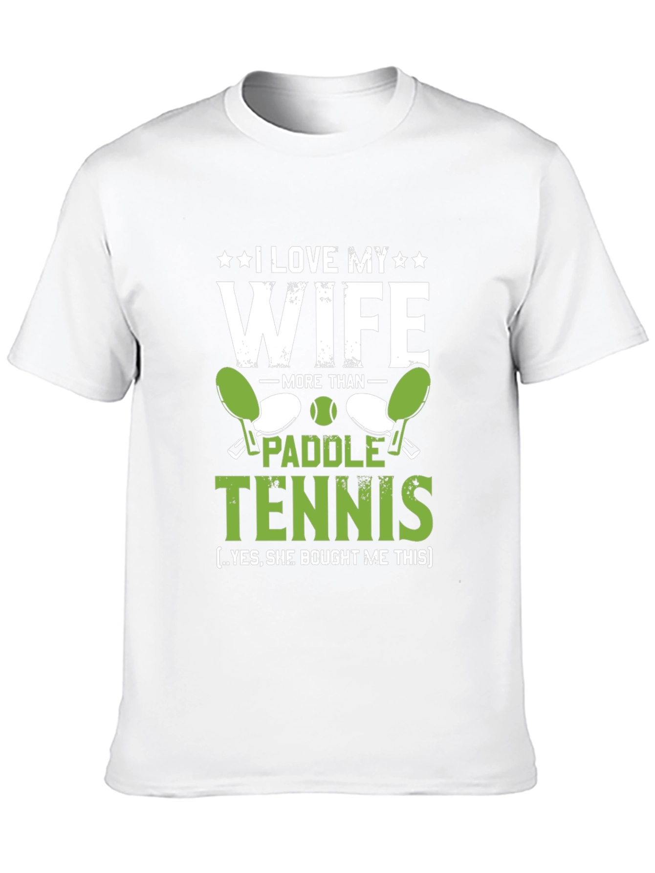 Black I Love My Wife Paddle Tennis Graphic T-Shirt view 10