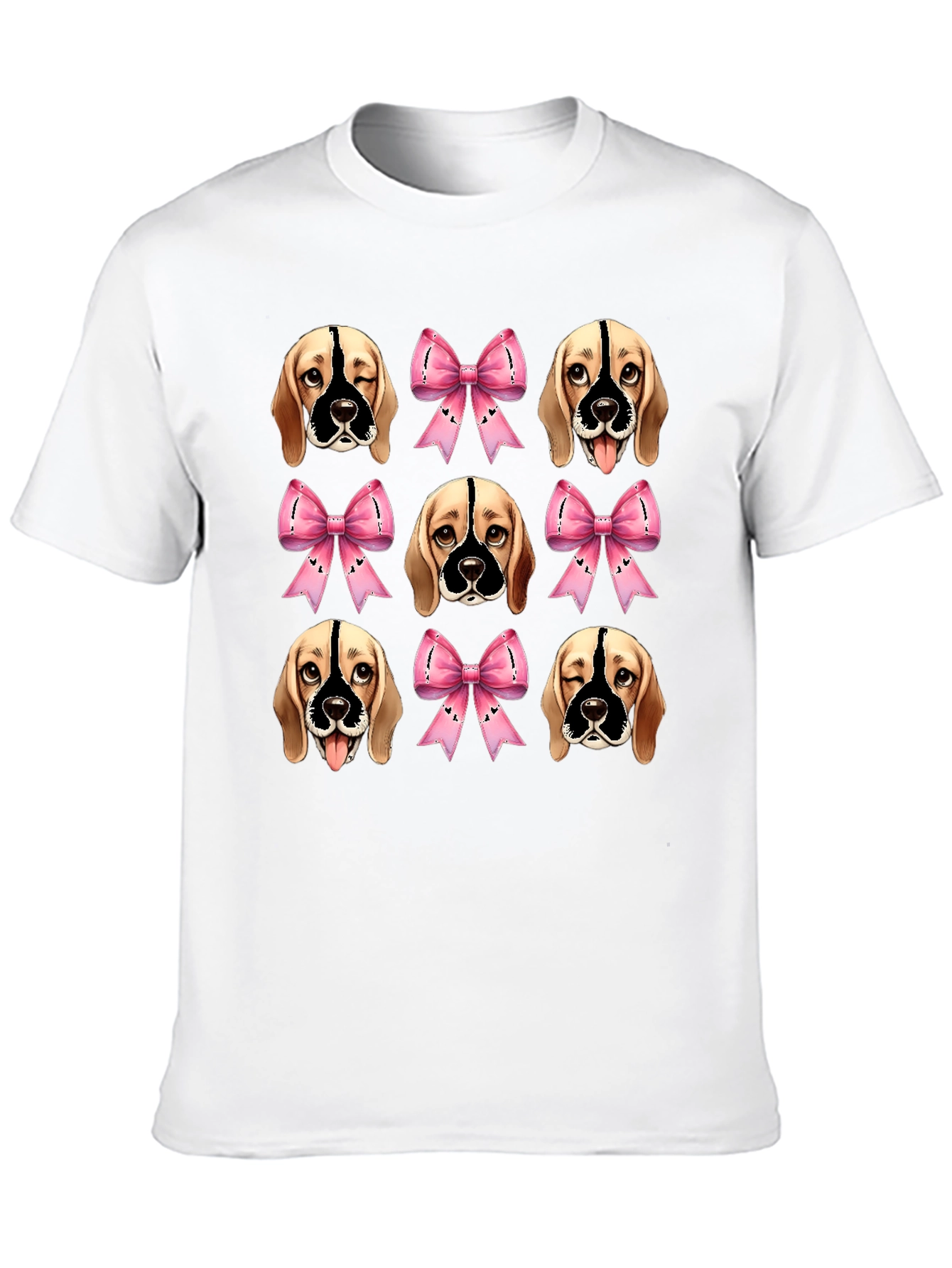 Black Dog Faces & Bows Black Graphic Tee view 10