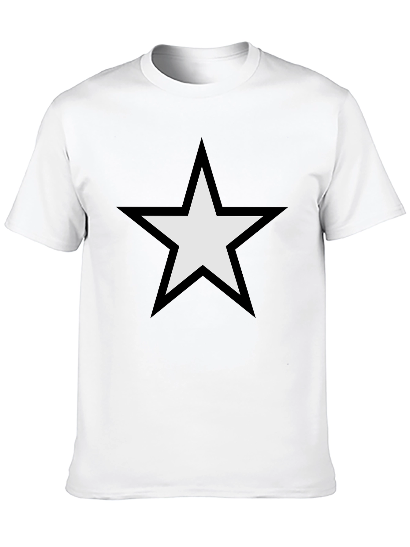 Black Black T-Shirt with White Star Graphic view 10