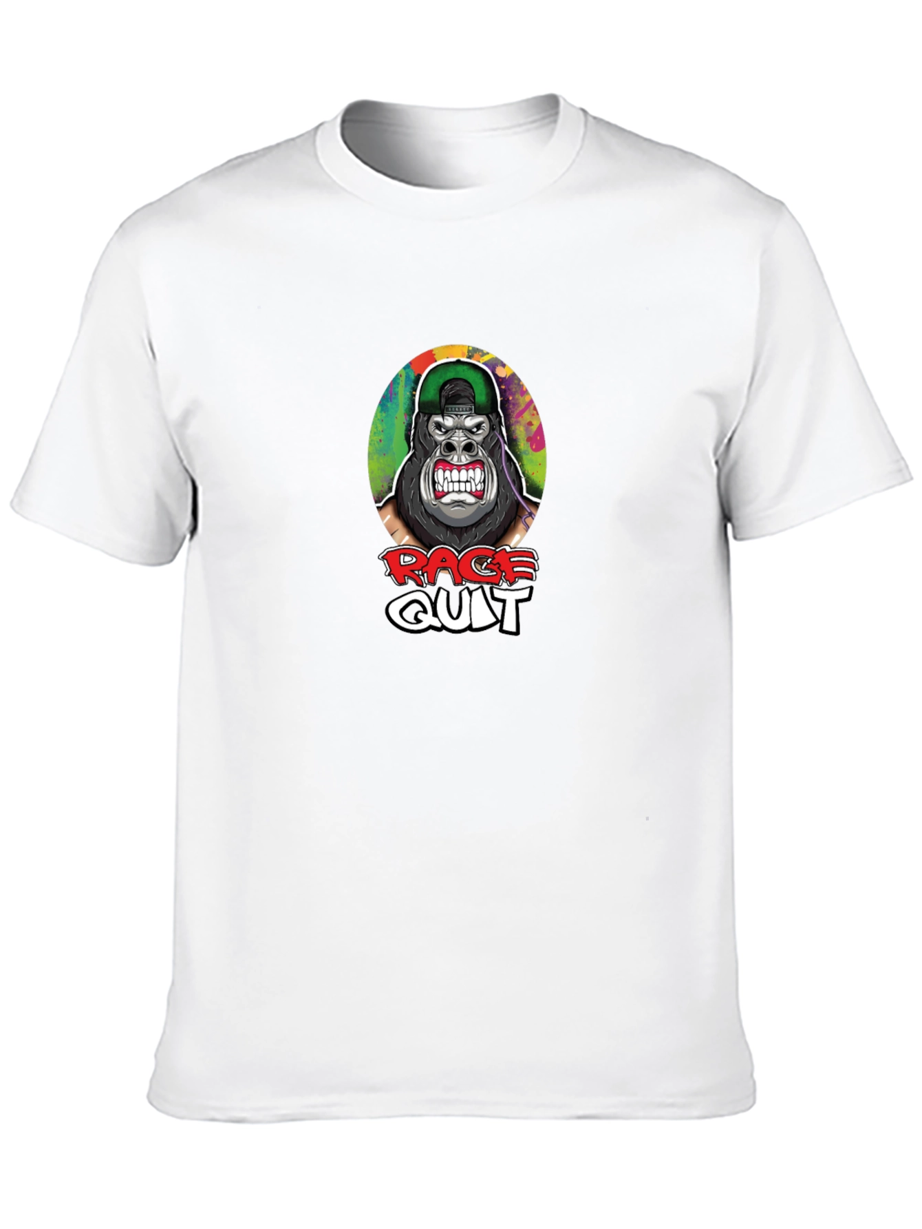 Black Rage Quit Gorilla Graphic T-Shirt - Cool Gamer Tee view 10