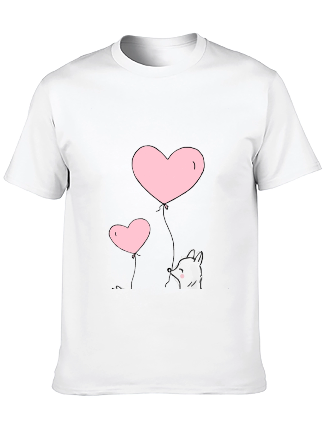 Heart Balloon Graphic Tee - Black - 10