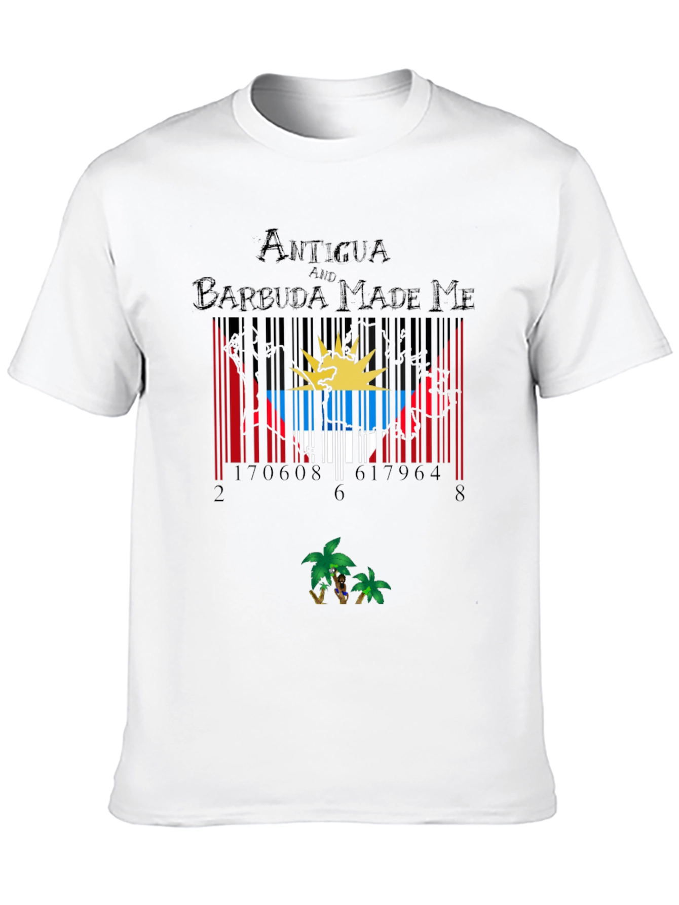 Antigua Barbuda Barcode T-Shirt - 10