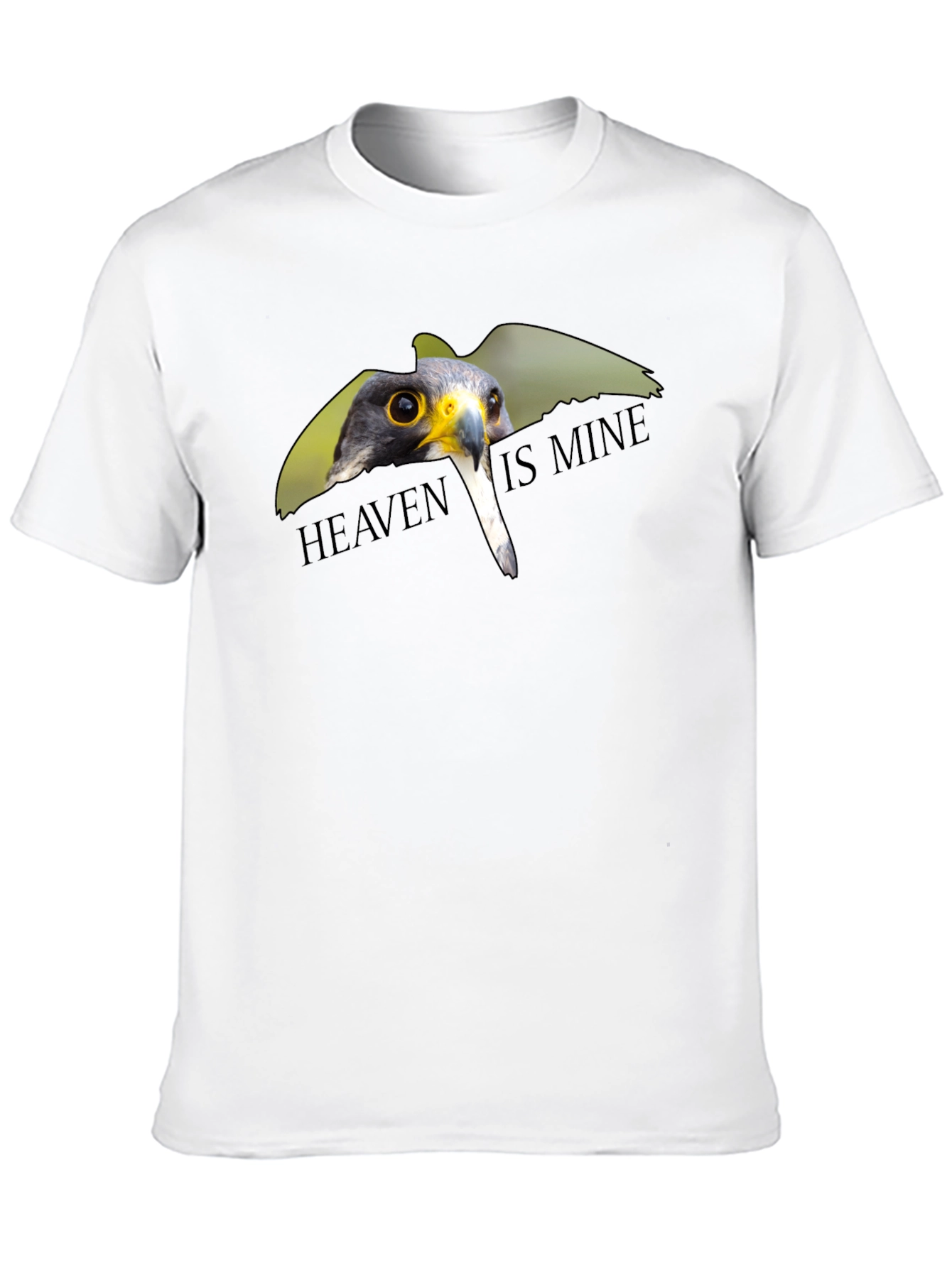 Black Heaven Is Mine Falcon Graphic Tee - Soft Cotton Blend view 10