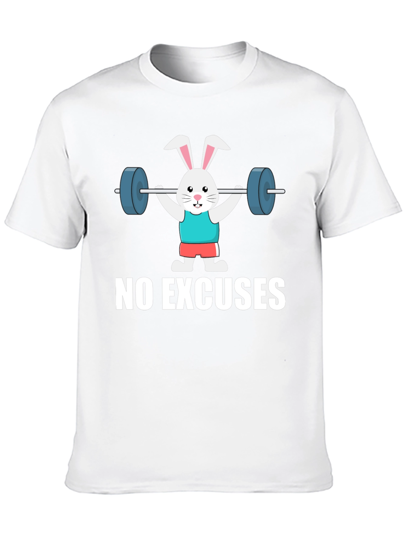 Black No Excuses Bunny Gym Workout T-Shirt view 10
