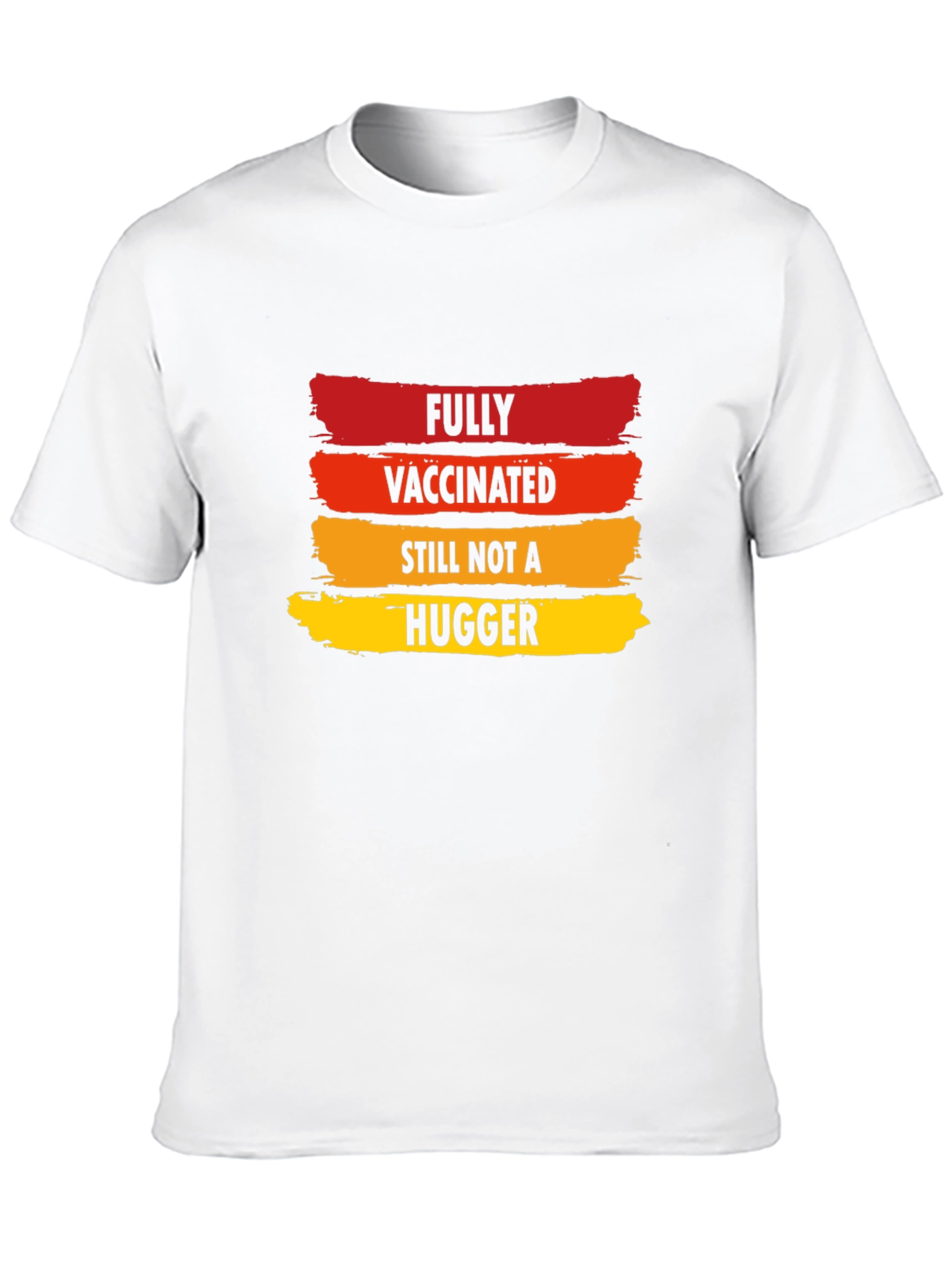 Black Fully Vaccinated Not A Hugger Novelty T-Shirt view 10