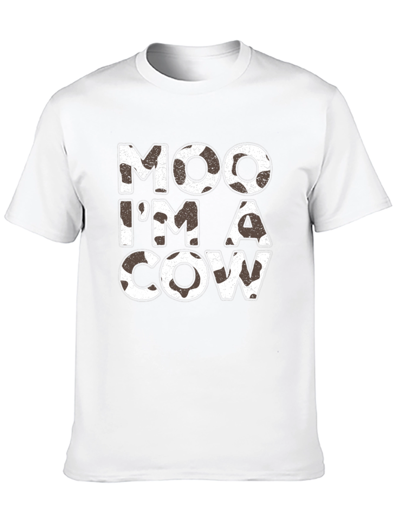 Black Moo I'm a Cow Graphic Print Black T-Shirt view 10
