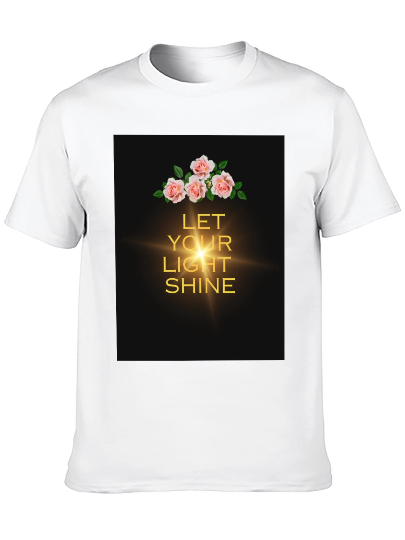 Black Floral Light Shine T-Shirt view 10