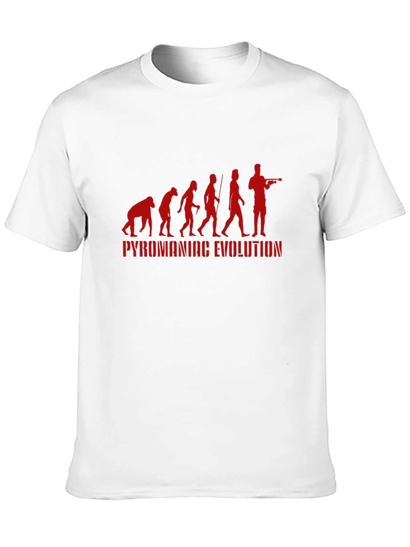 Black Pyromaniac Evolution T-Shirt - Funny Graphic Tee view 10