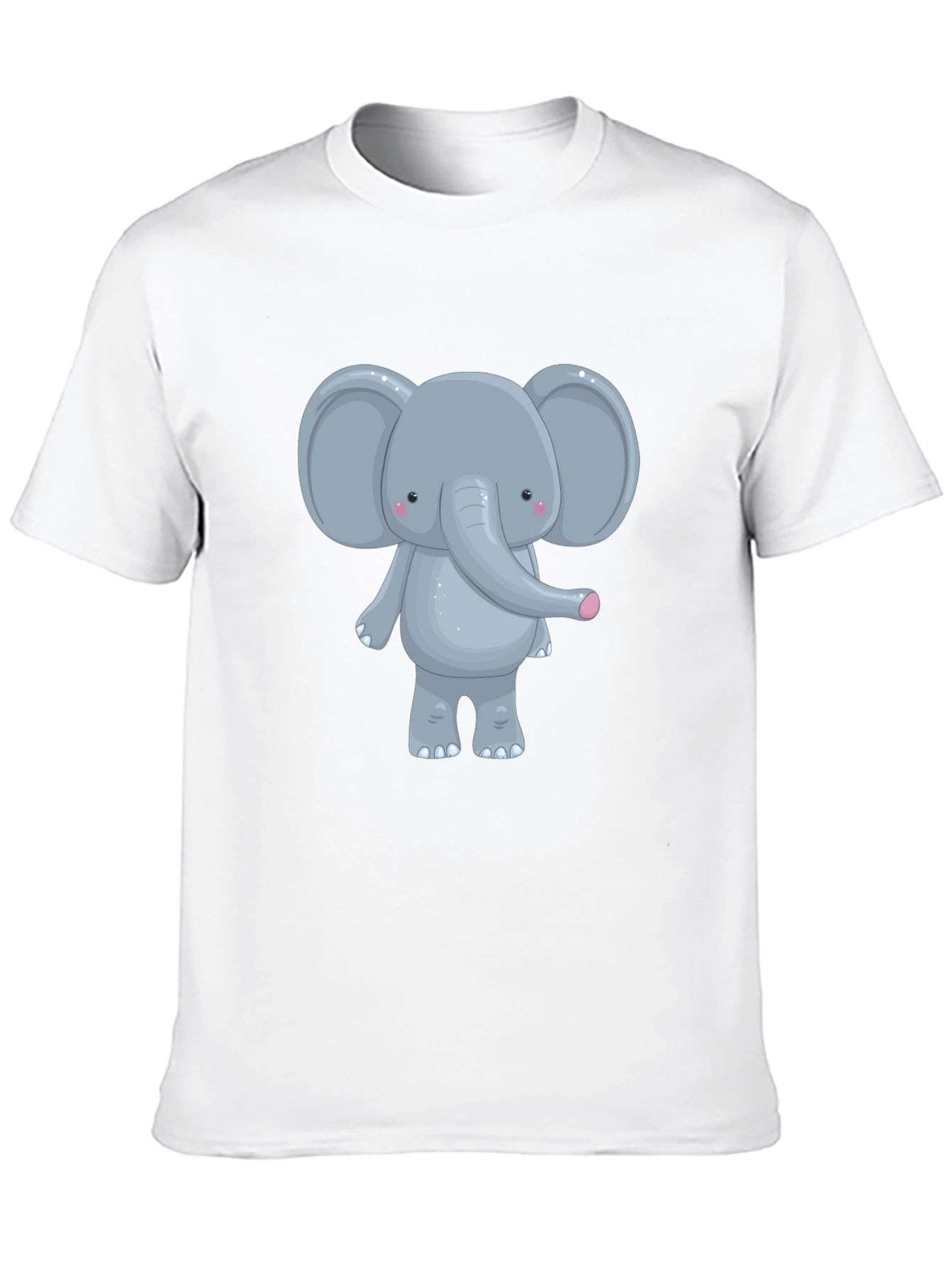 Black Cute Elephant Graphic Tee - Unisex Black T-Shirt view 10