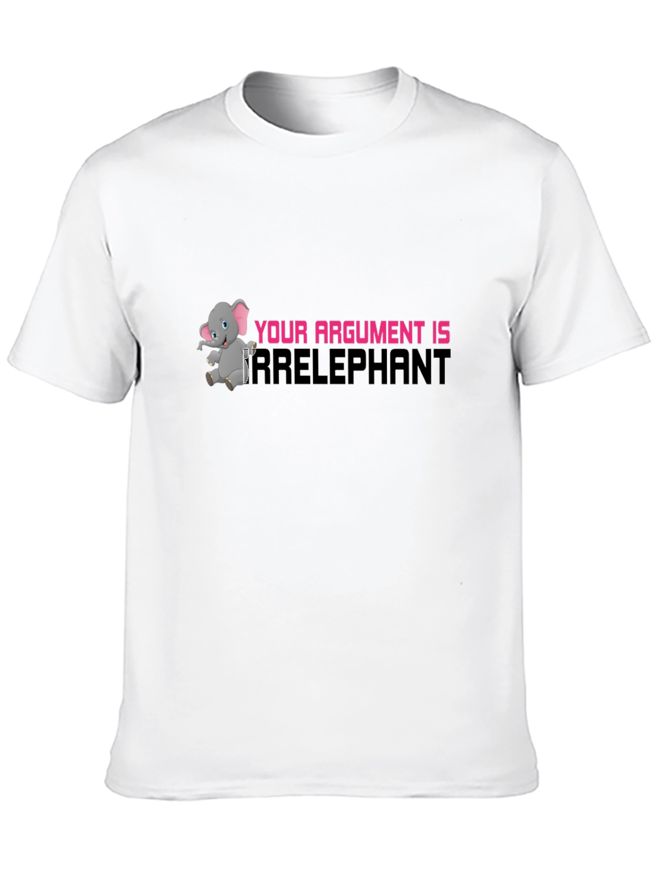 Black Argument Irrelephant Graphic T-Shirt view 10