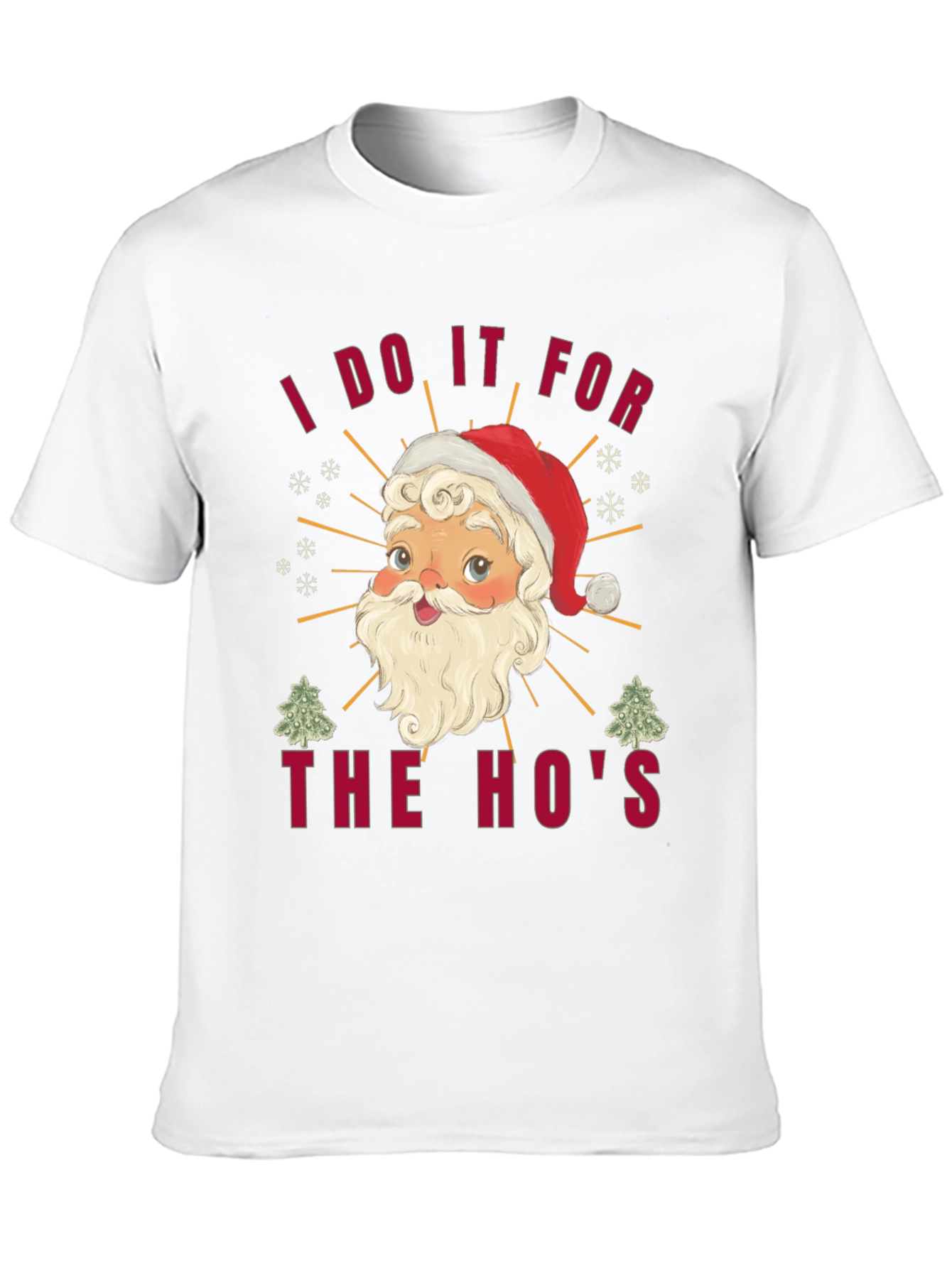 Black I Do It For The Ho's Christmas Santa T-Shirt view 10