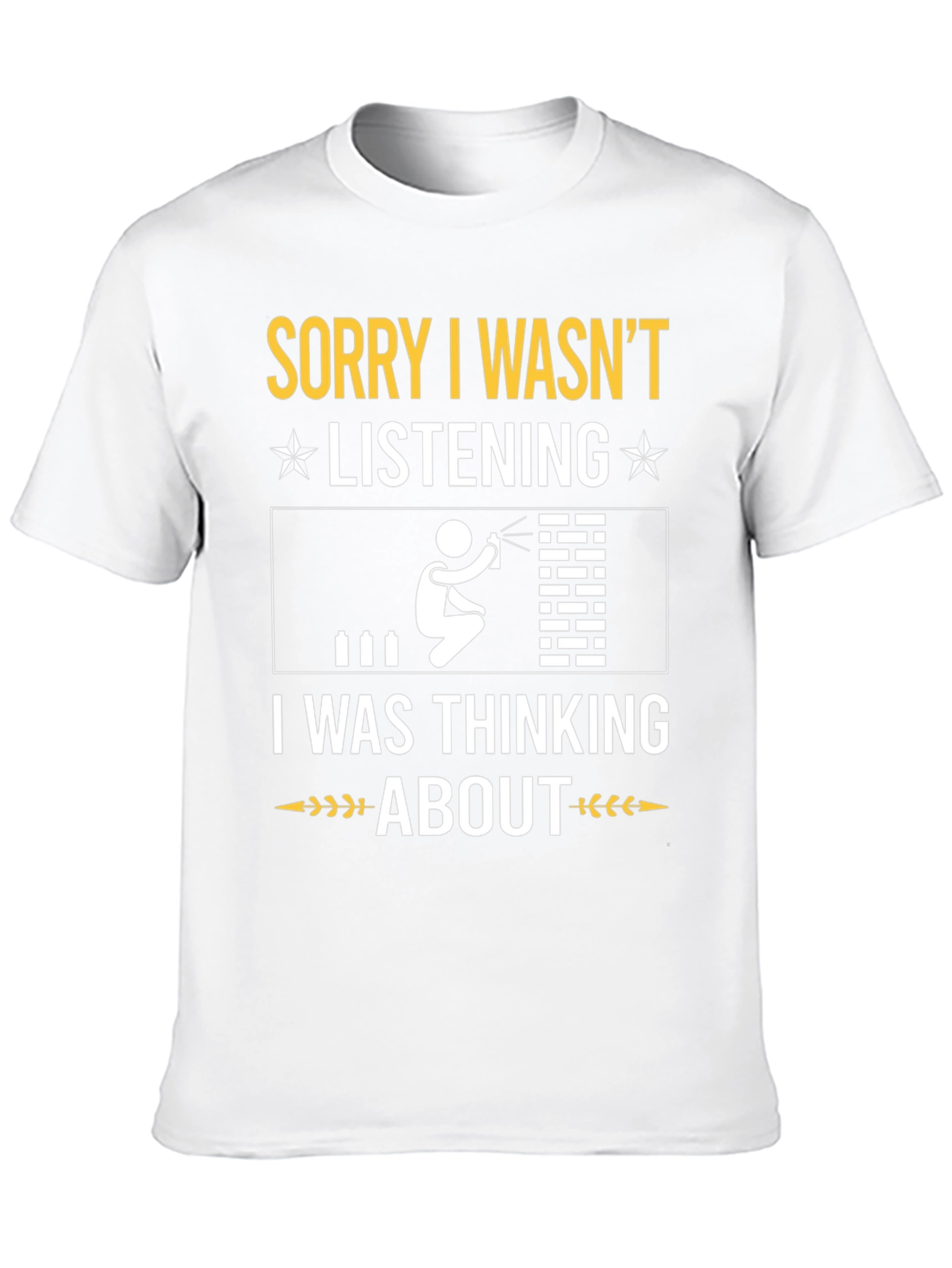 Black Graffiti Artist T-Shirt: Sorry Not Listening Tee view 10
