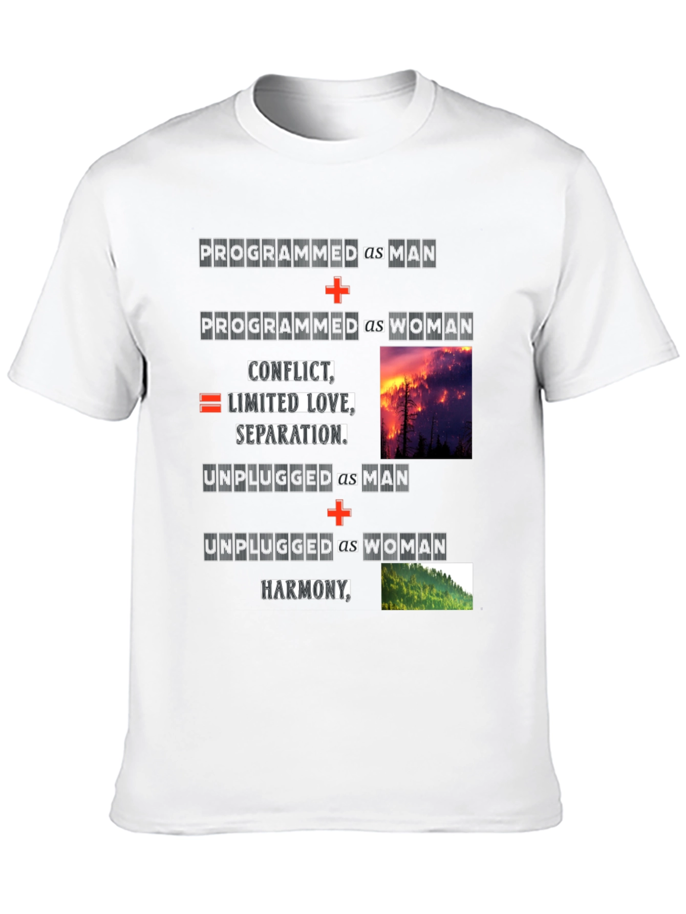 Black Programmed vs Unplugged T-Shirt view 10