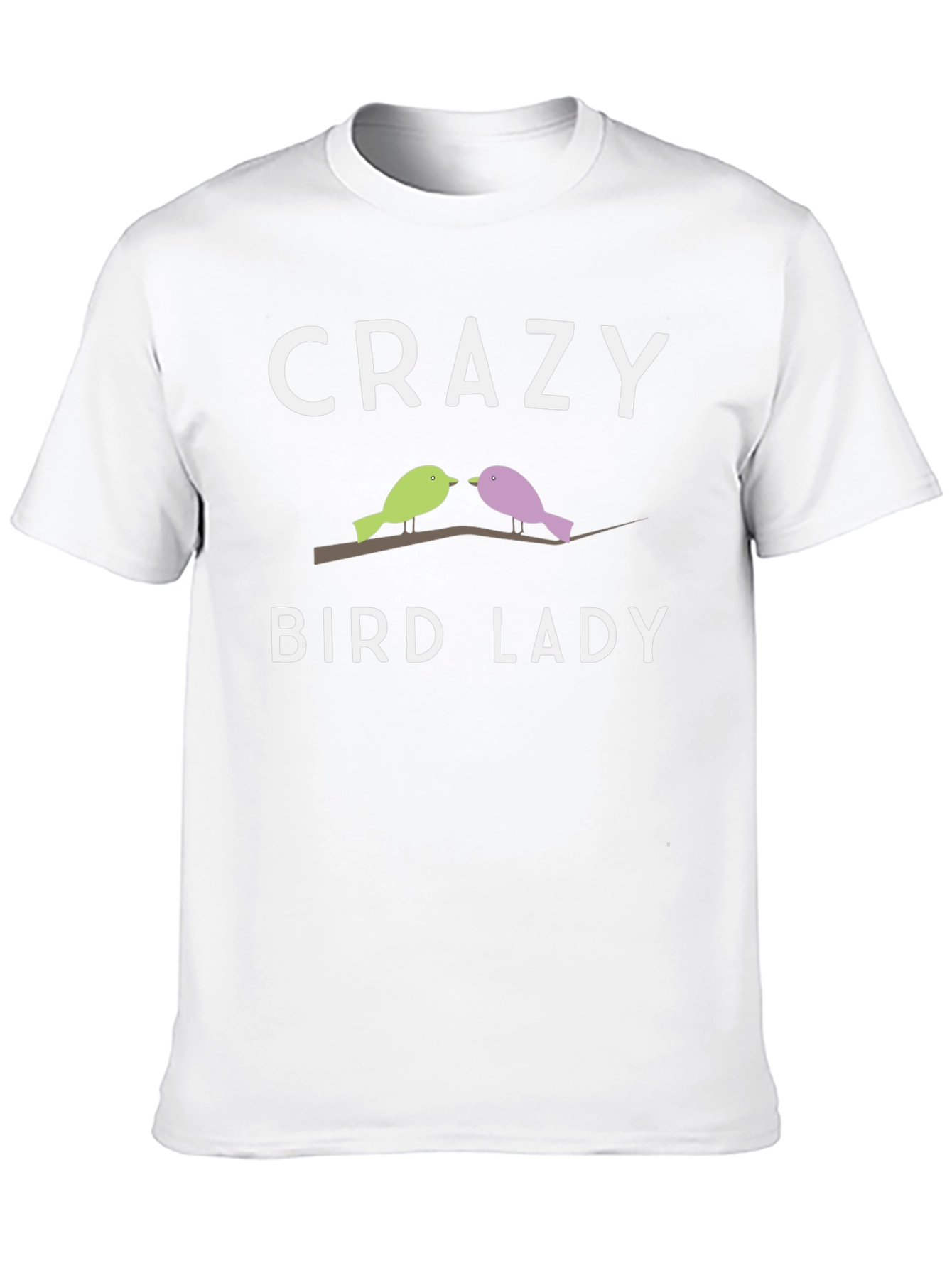 Black Crazy Bird Lady T-Shirt Novelty Tee view 10