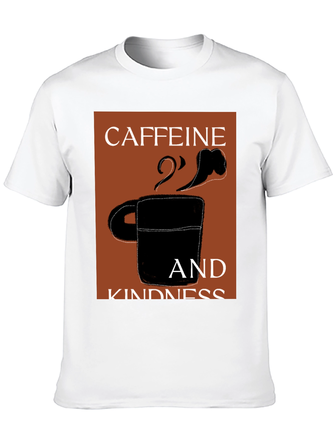 Black Caffeine & Kindness Black Graphic T-Shirt view 10