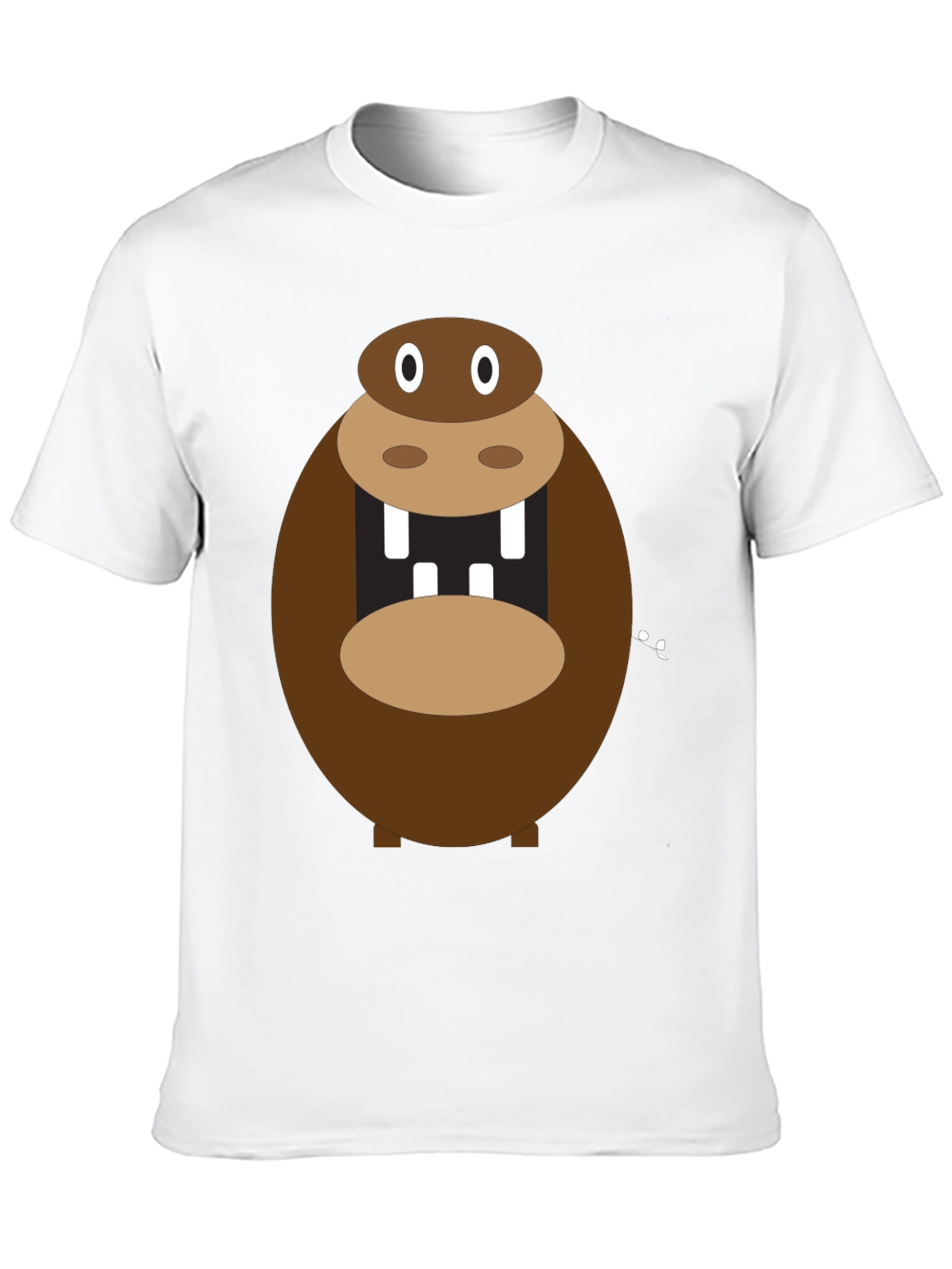Black Hippo Graphic T-Shirt - Funny Cartoon Animal Tee view 10