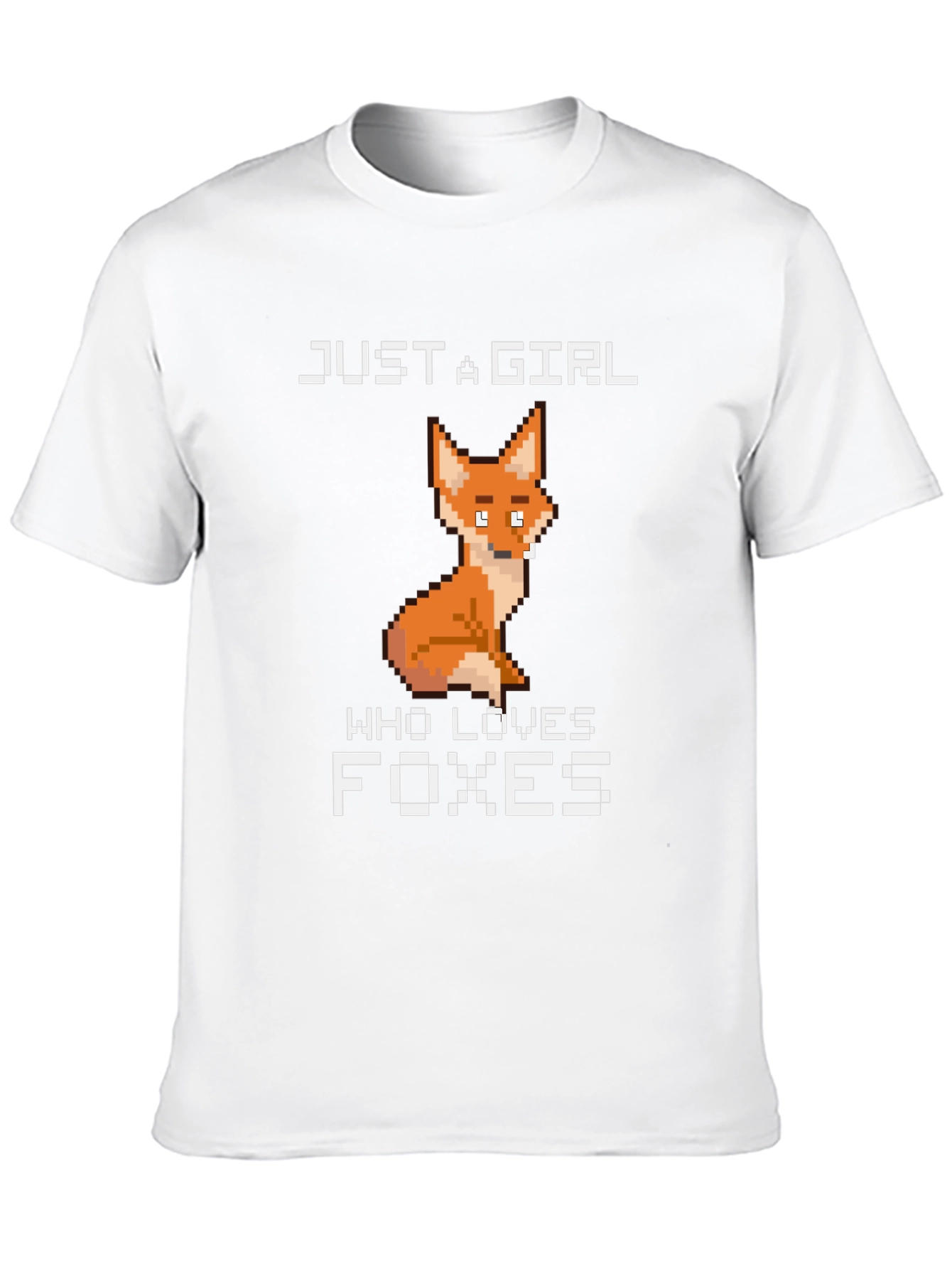 Black Just a Girl Who Loves Foxes T-Shirt view 10