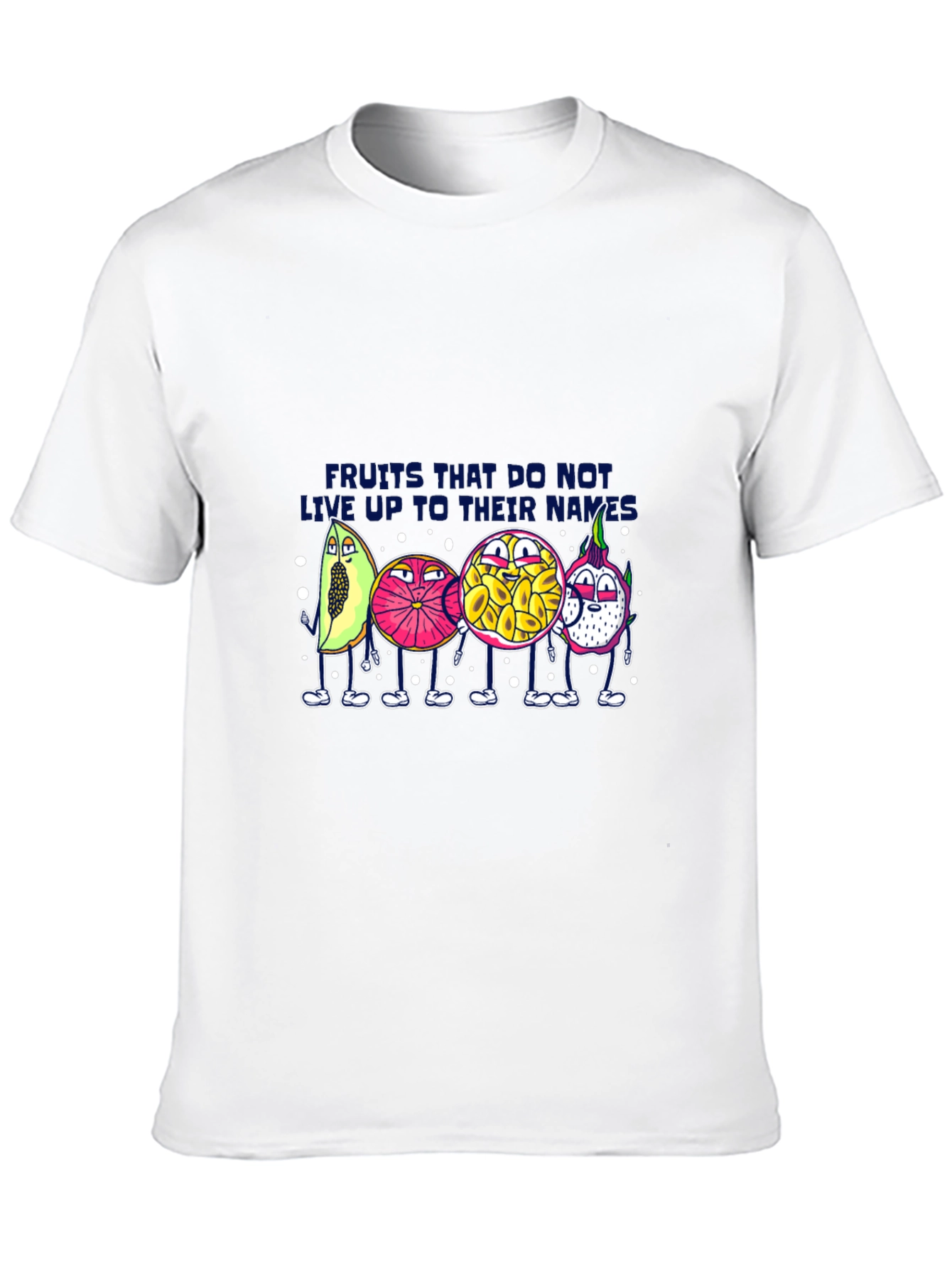 Black Funny Fruit Puns Black T-Shirt view 10