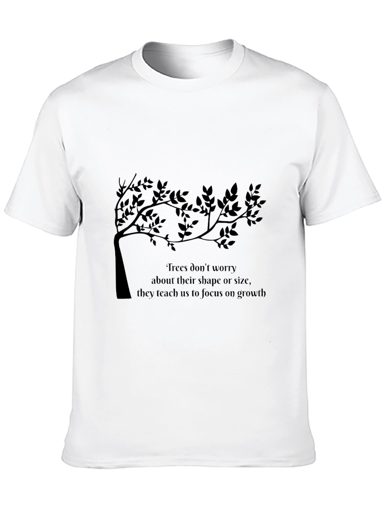 Black Inspirational Tree Graphic Tee - Focus on Growth view 10