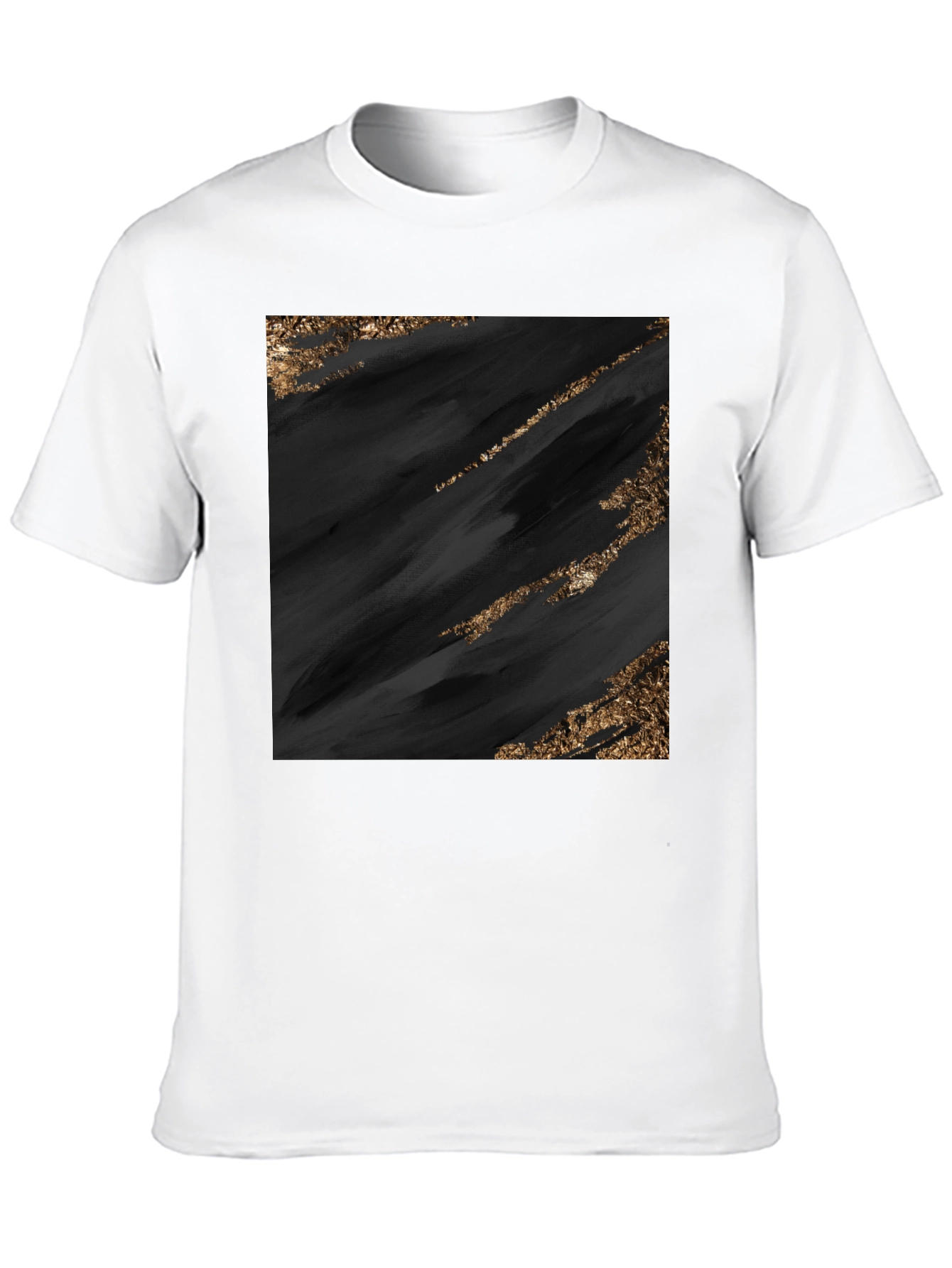 Black Abstract Art Black Tee view 10