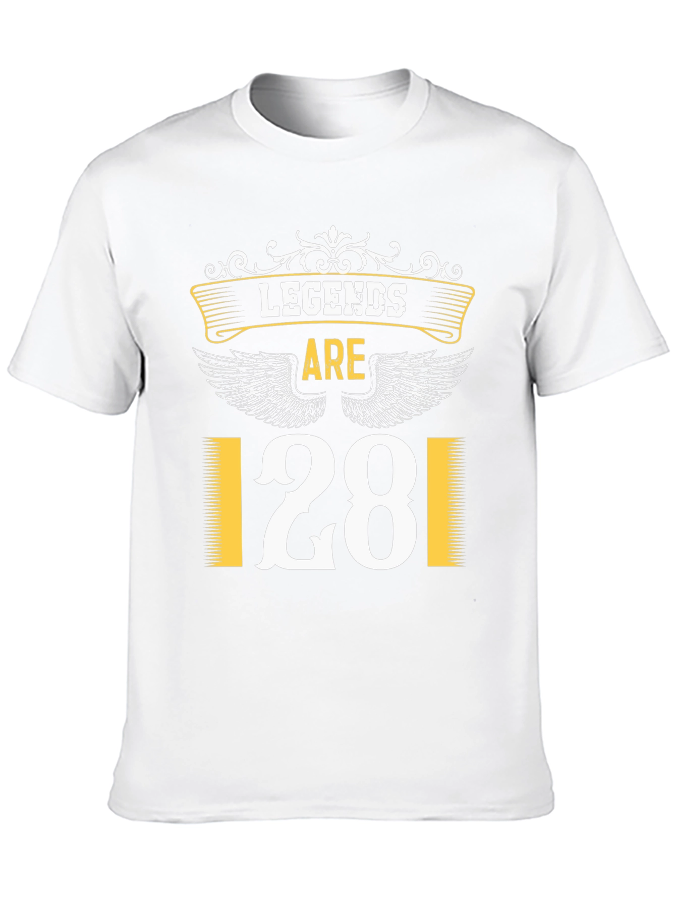 Black Legends Are 28 T-Shirt, Black Tee, Birthday Gift view 10