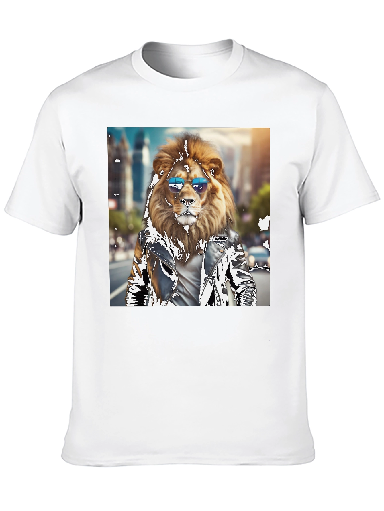 Black Cool Lion Graphic Tee - Black view 10