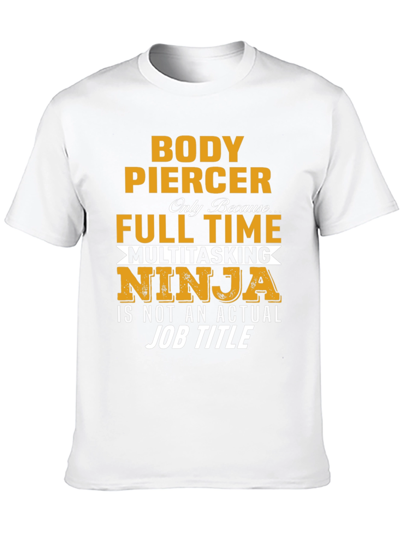 Black Body Piercer Multitasking Ninja Novelty T-Shirt view 10