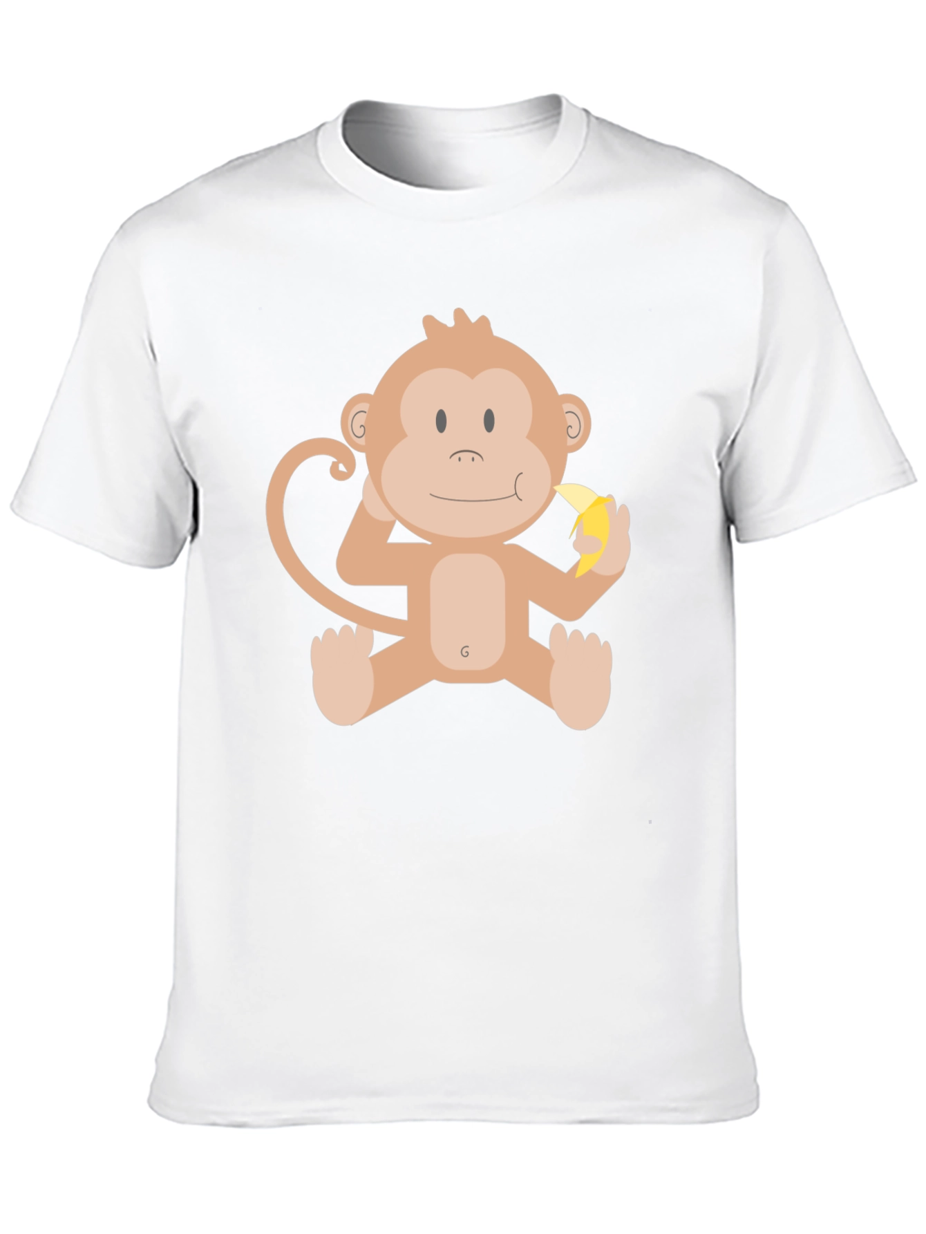 Black Funny Monkey Banana Graphic Black T-Shirt view 10