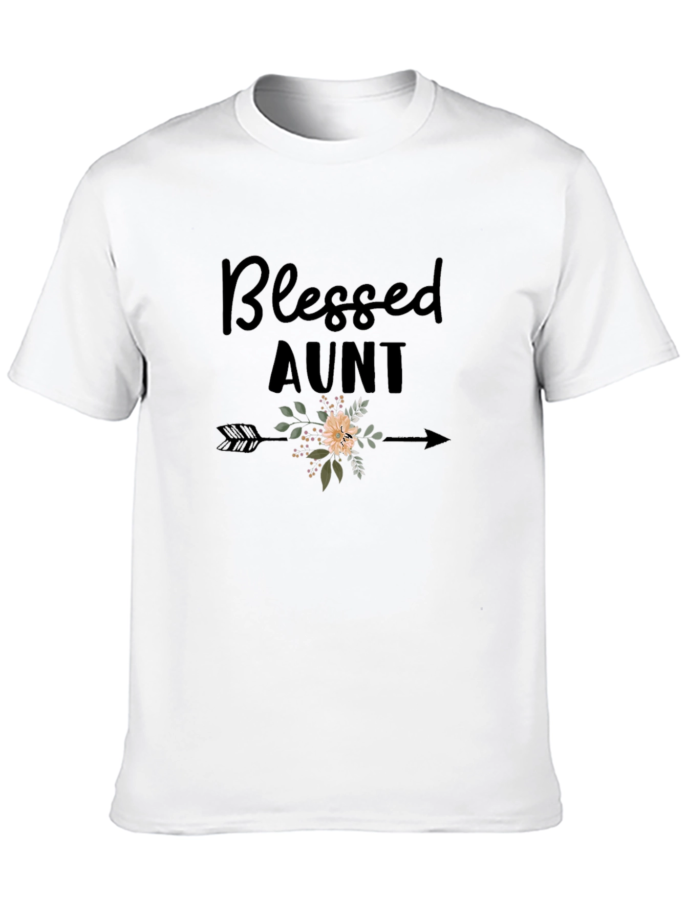 Black Blessed Aunt Graphic Tee - Black view 10