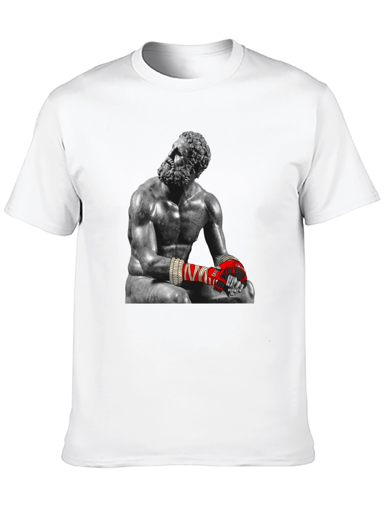 Black The Boxer Statue Graphic Tee - Unique Design view 10