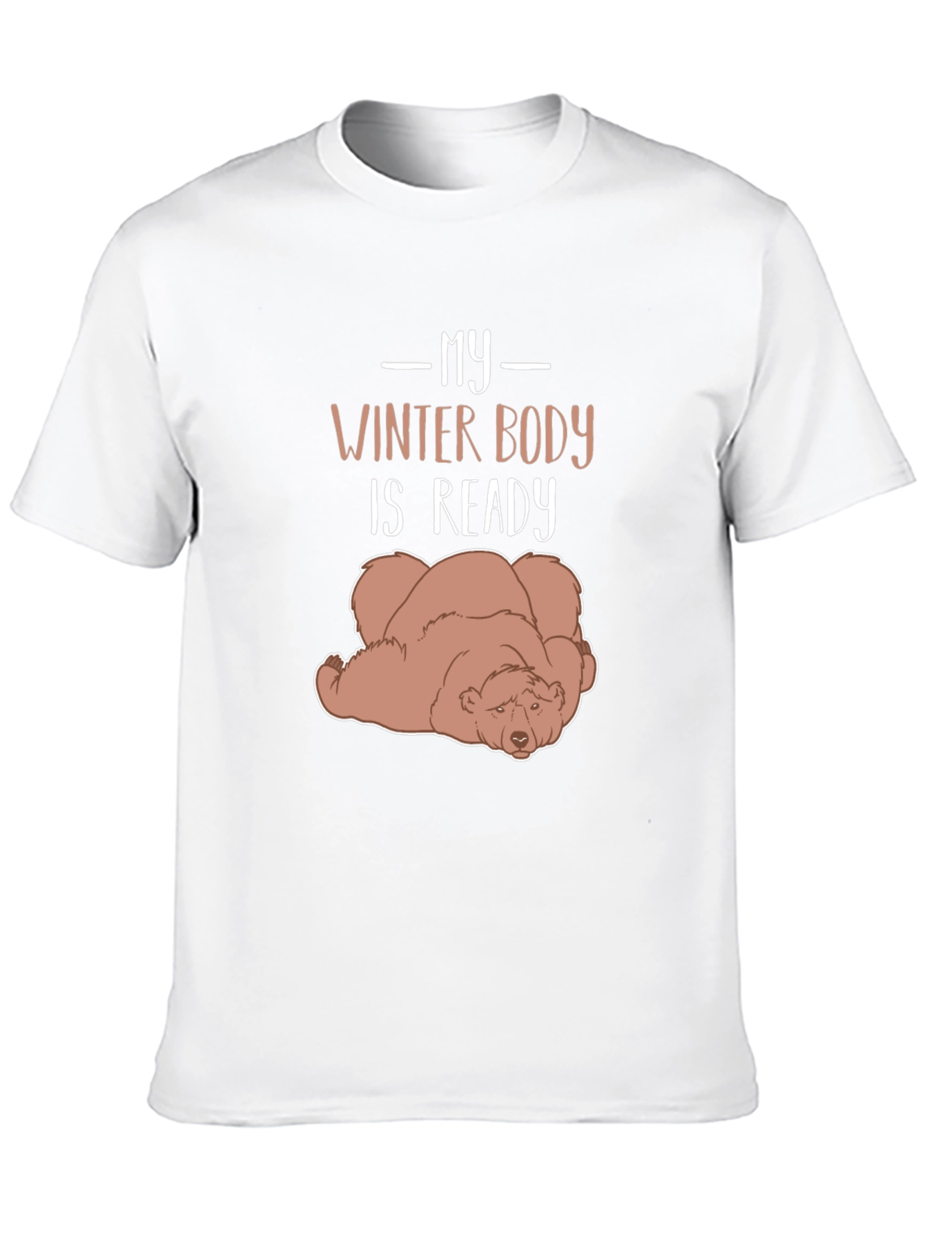 Black My Winter Body is Ready Lazy Bear Graphic Tee view 10