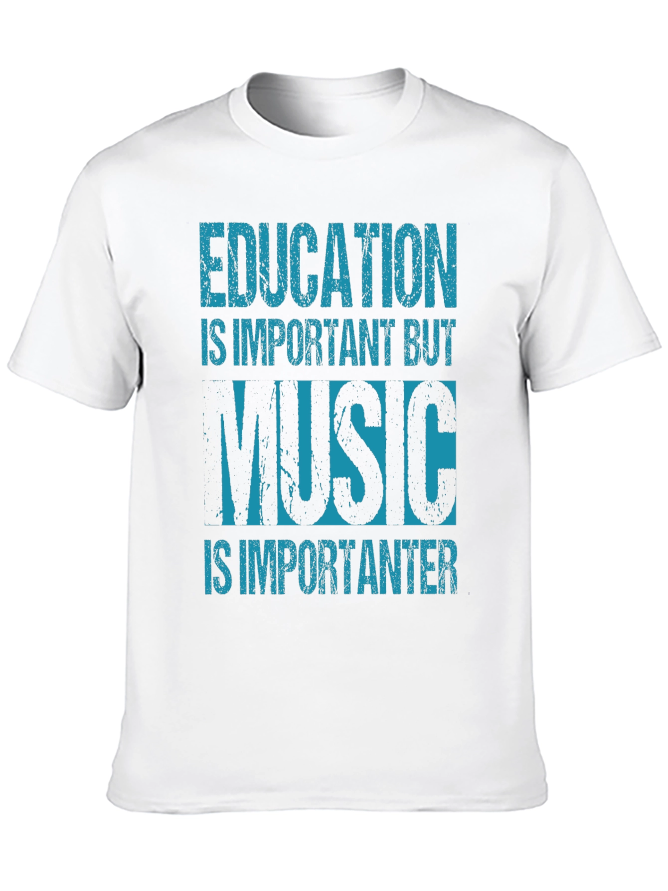 Black Education Music Graphic Tee - Black Cotton Blend view 10