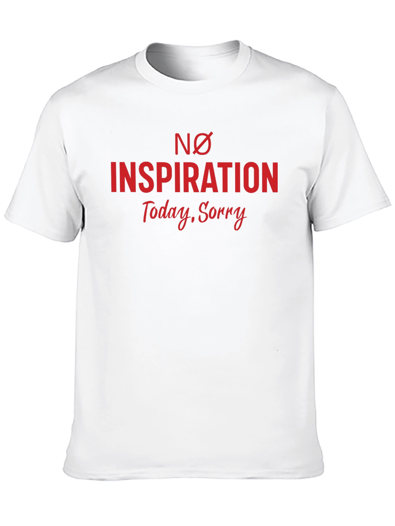Black No Inspiration Graphic Tee - Black Cotton T-Shirt view 10