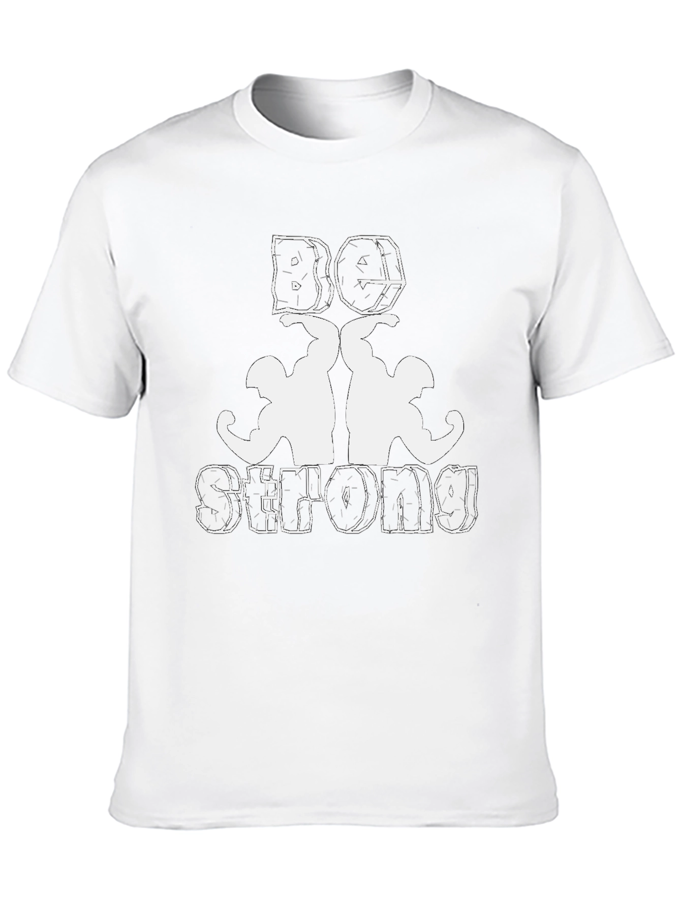 Black Be Strong T-Shirt - Black Gym Tee view 10
