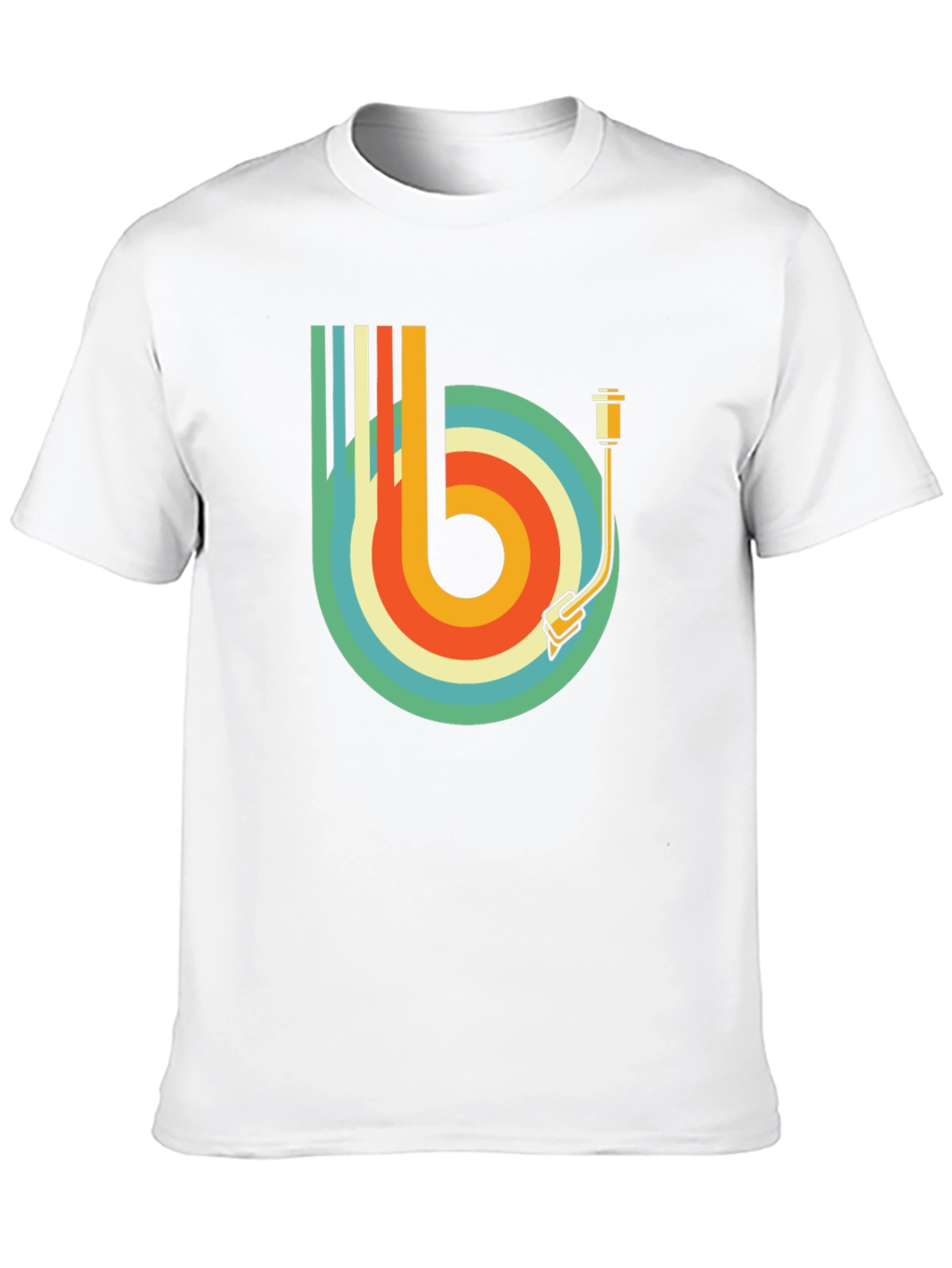 Black Retro Record Player Graphic Tee view 10