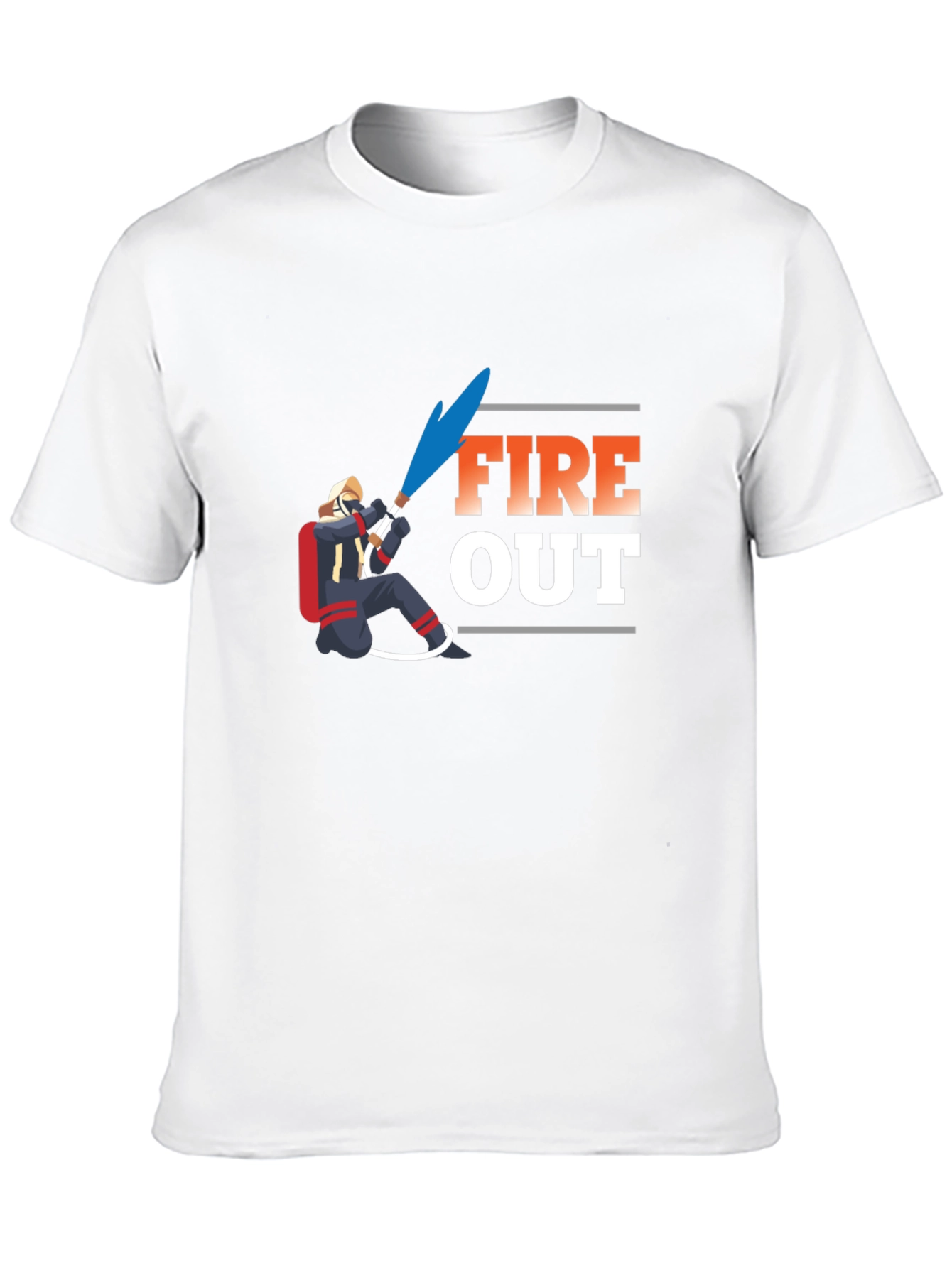 Black Fire Out Graphic T-Shirt - Black Cotton Tee view 10